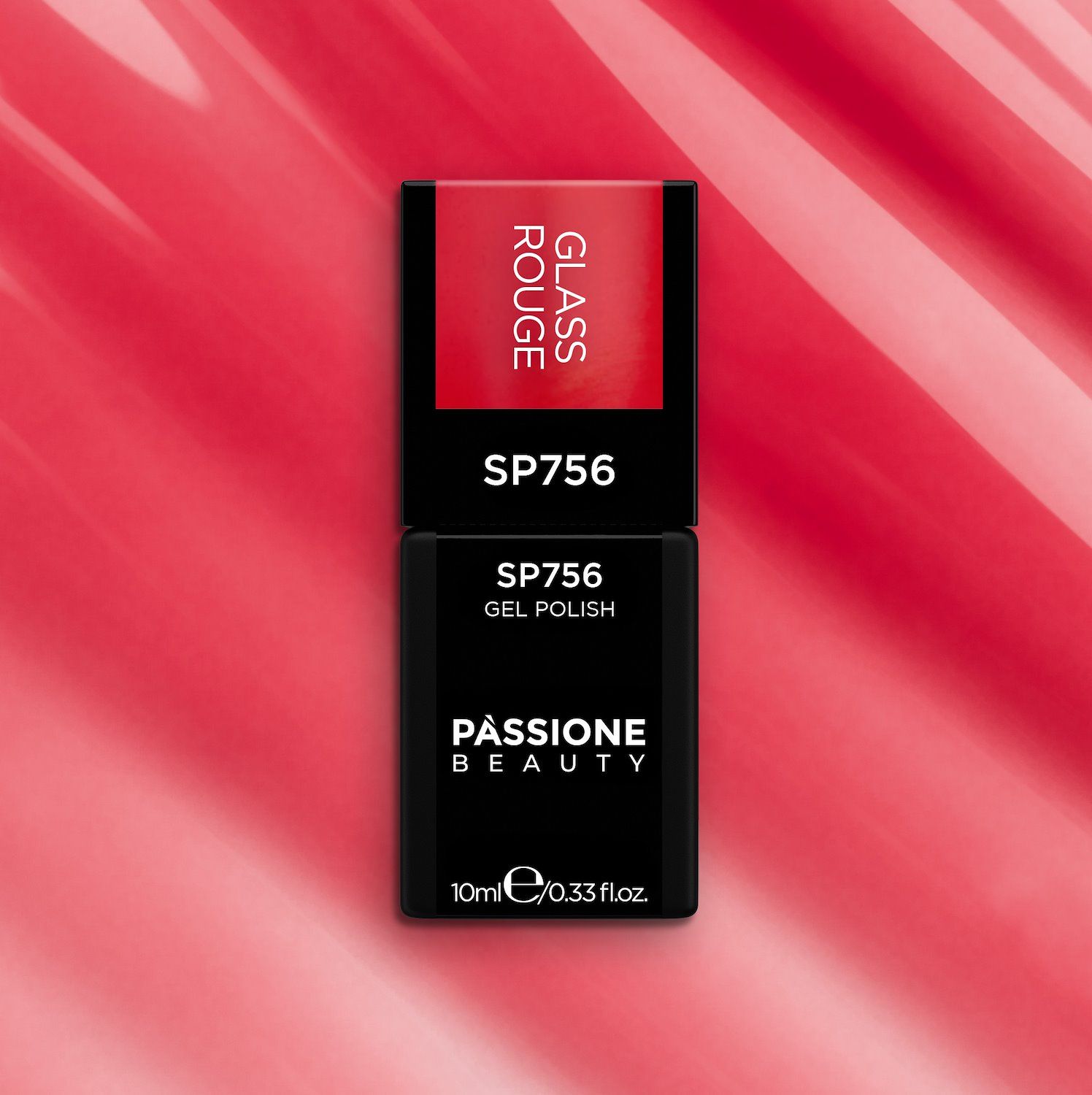 Smalto semipermanente SP756 Glass Rouge - Colore semipermanente rosso classico effetto glass - dettaglio 1