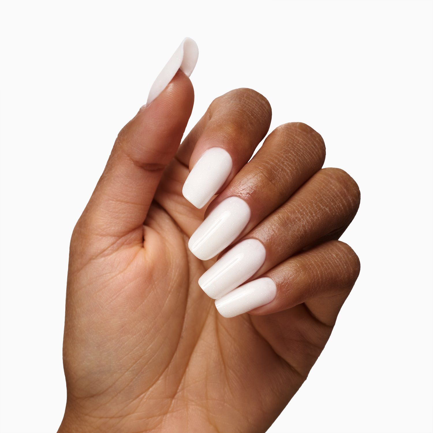 Moondust 50ml - Builder gel autonivelante blanco cubriente con un ligero matiz rosa y finísima micro-purpurina holográfica - detalle 1