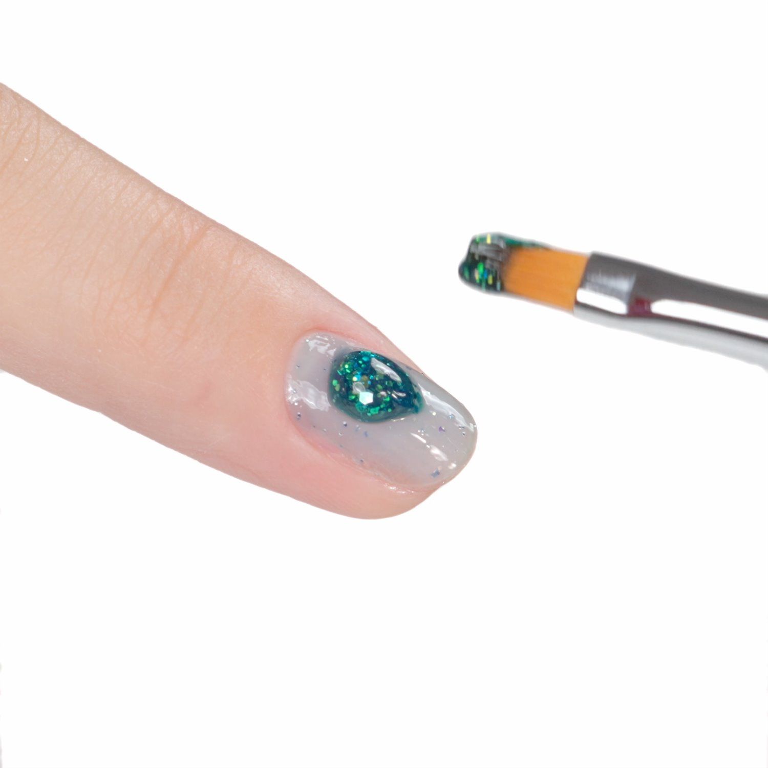 Application de Glass Glitter Green 15ml