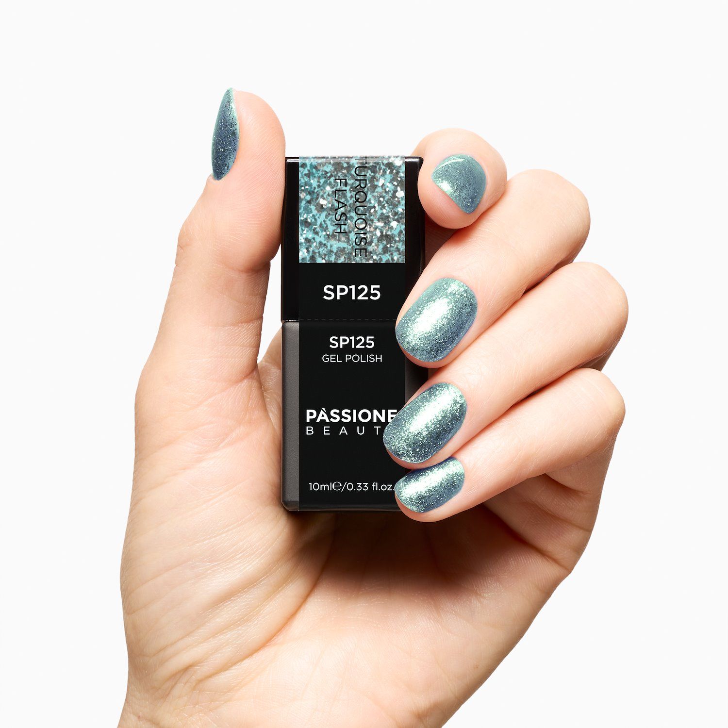 Gel Nail Polish GP125 Turquoise Flash  detail