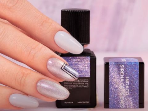 Fifty Shades of Grey | Nail art geometrica effetto Cat's Eyes