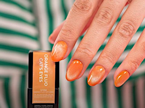 Orange Nail Look! | Unghie Effetto Occhi di Gatto