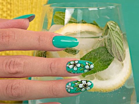 California Dreaming | Transfer Foil Nail art floreale