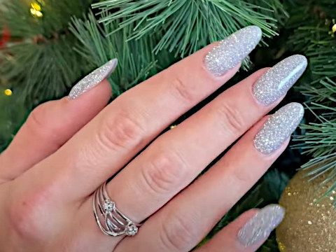 Goodnight Moon | Unghie glitter argento