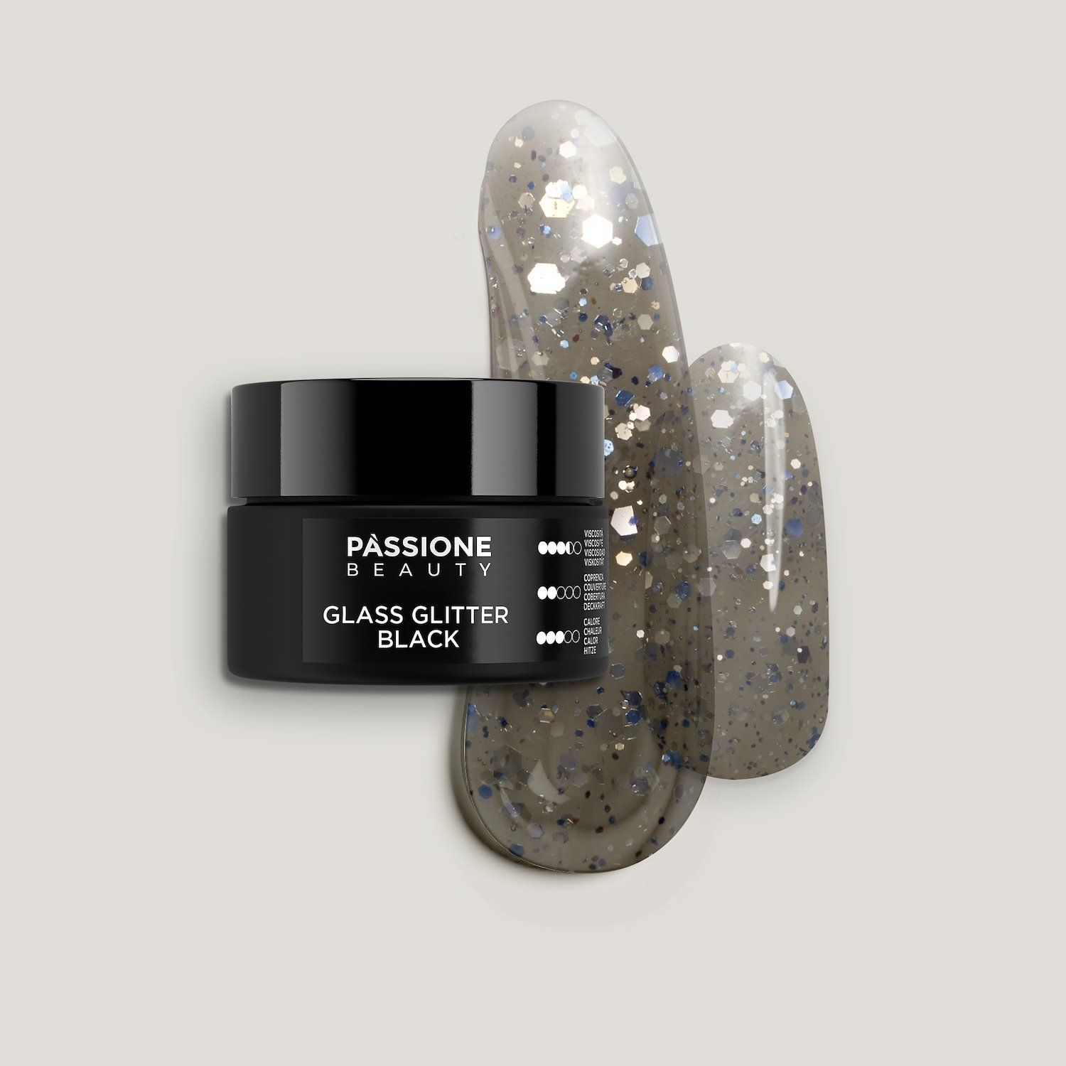 Glass Glitter Black 15ml