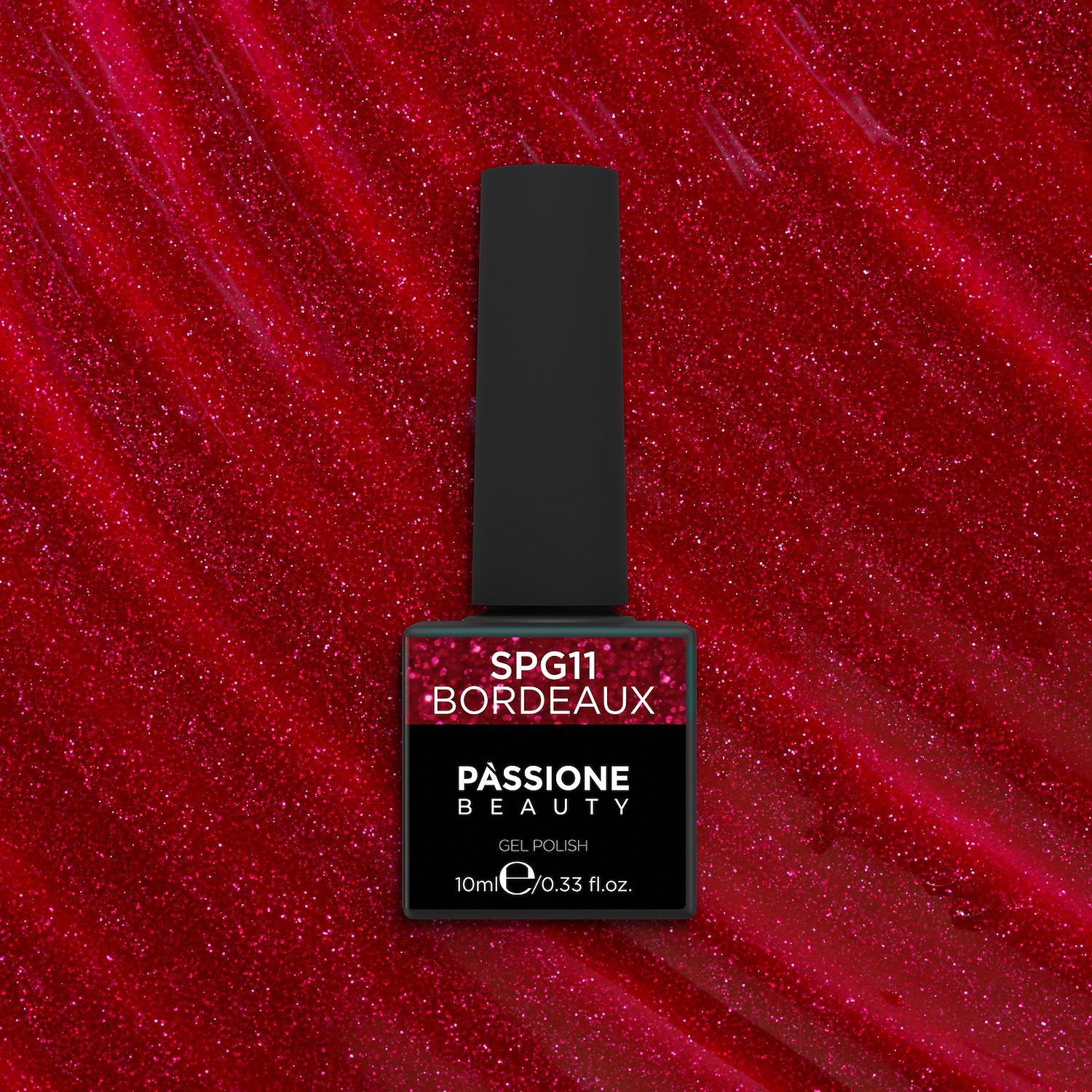 Esmalte Semipermanente EPG11 Bordeaux - Esmalte semipermanente EPG11 Bordeaux, rojo oscuro con microbrillos - detalle 1
