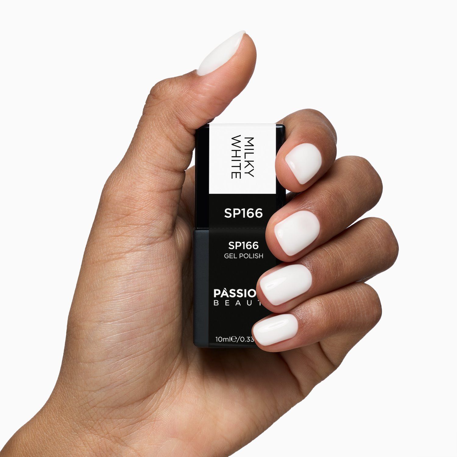 Vernis semi-permanent VS166 Milky White - Vernis semi-permanent blanc laiteux discret naturel - détail 1