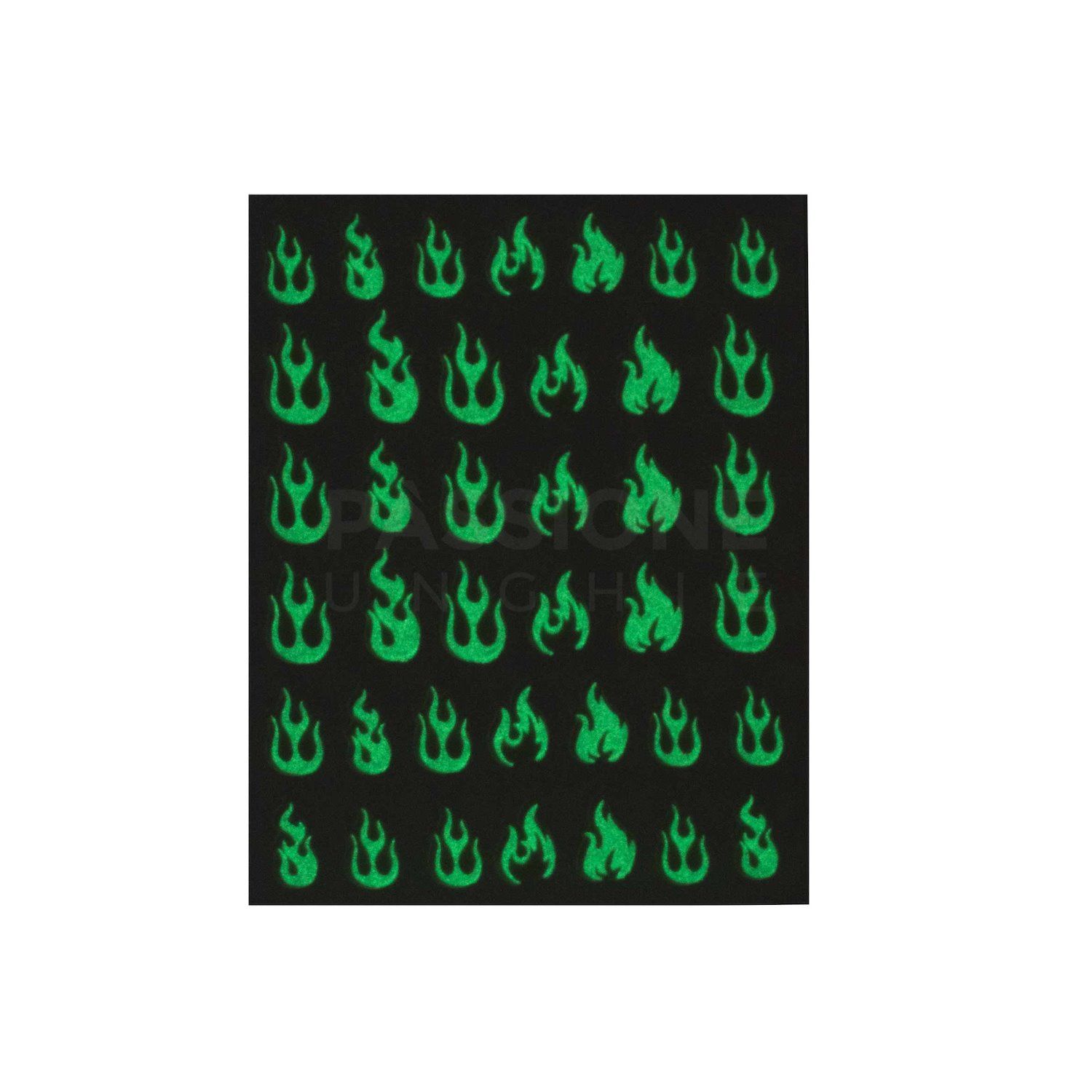 Flame - Glow Nail Stickers detalle