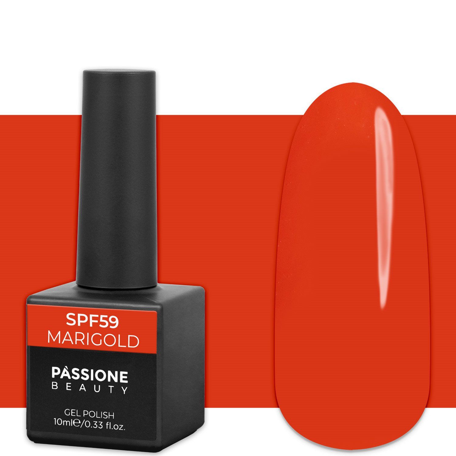 Gel Nail Polish GPF59 Marigold  - GPF59 Marigold gel polish, warm dark orange
