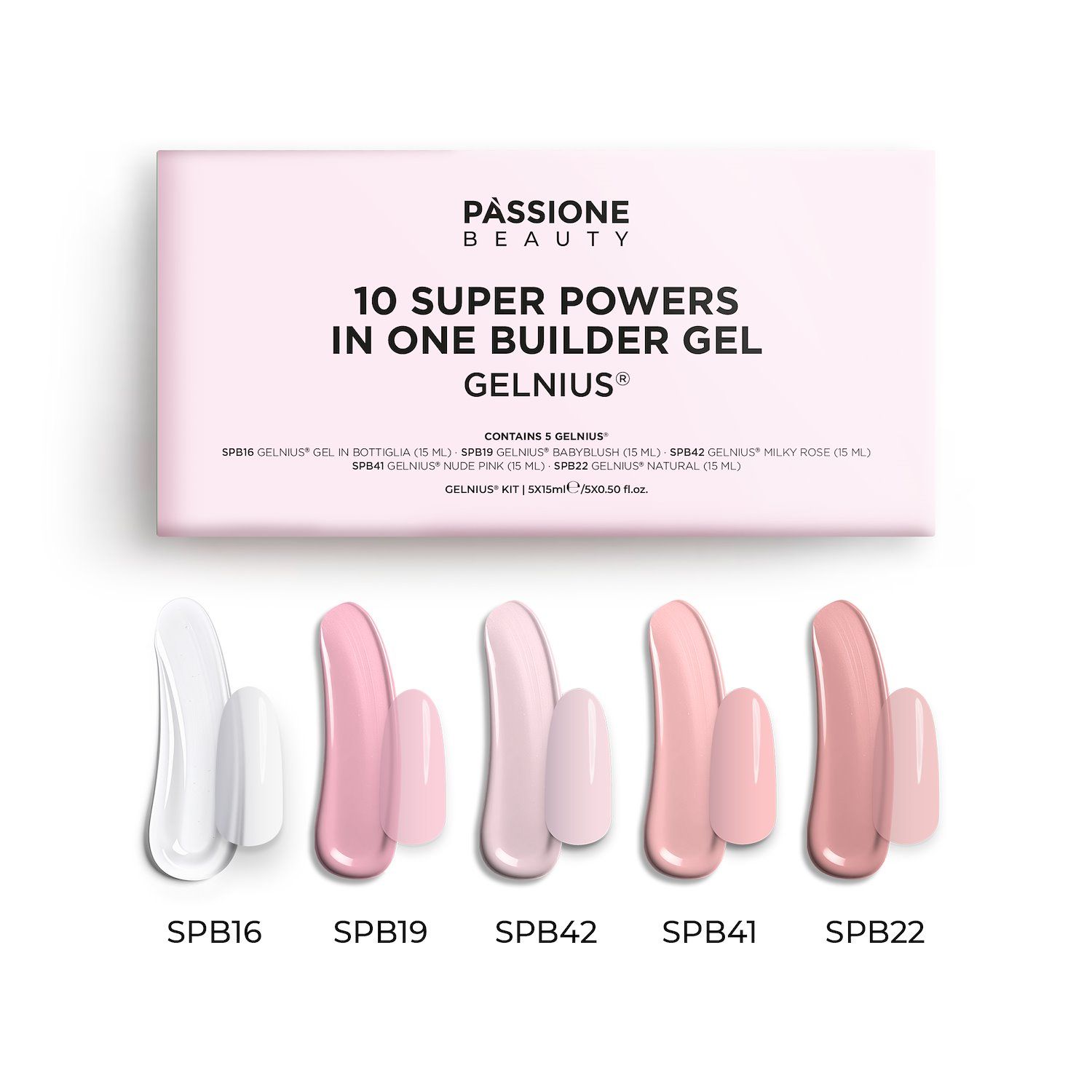 10 Superpowers in one builder gel - Kit de geles constructores 2 en 1 de baja viscosidad