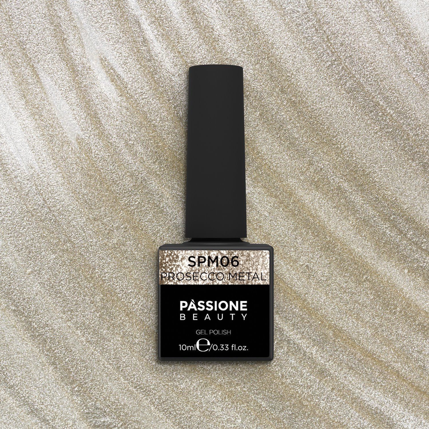 Esmalte Semipermanente EPM6 Prosecco Metal - Esmalte semipermanente EPM6 Prosecco Metal, dorado metálico y perlado - detalle 1