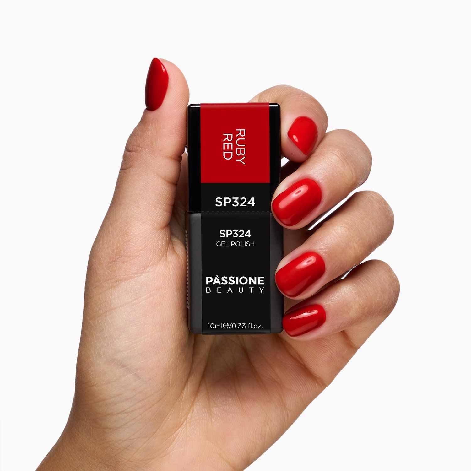 UV Nagellack NL324 Ruby Red Detail