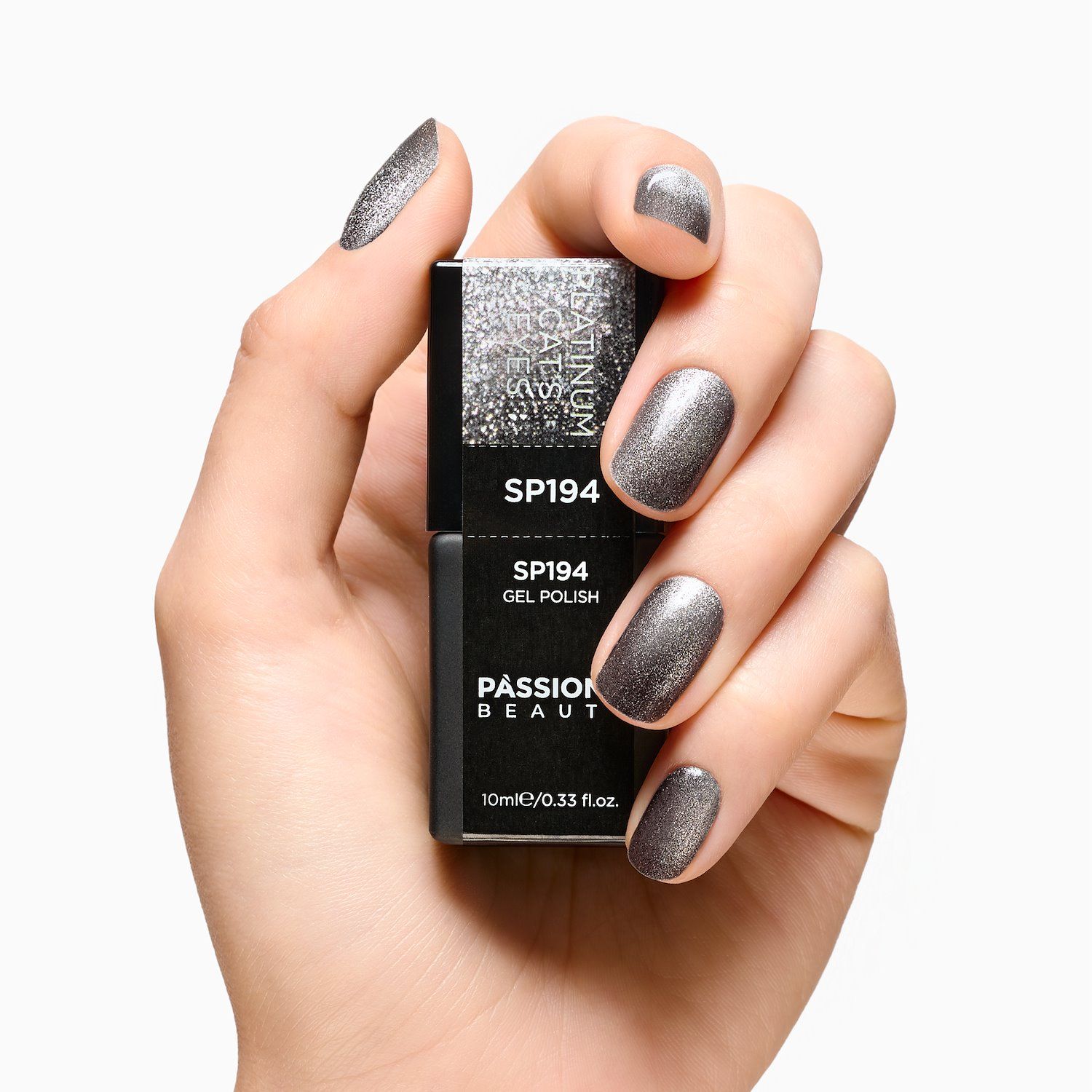 UV Nagellack NL194 Platinum Cat's Eyes Detail