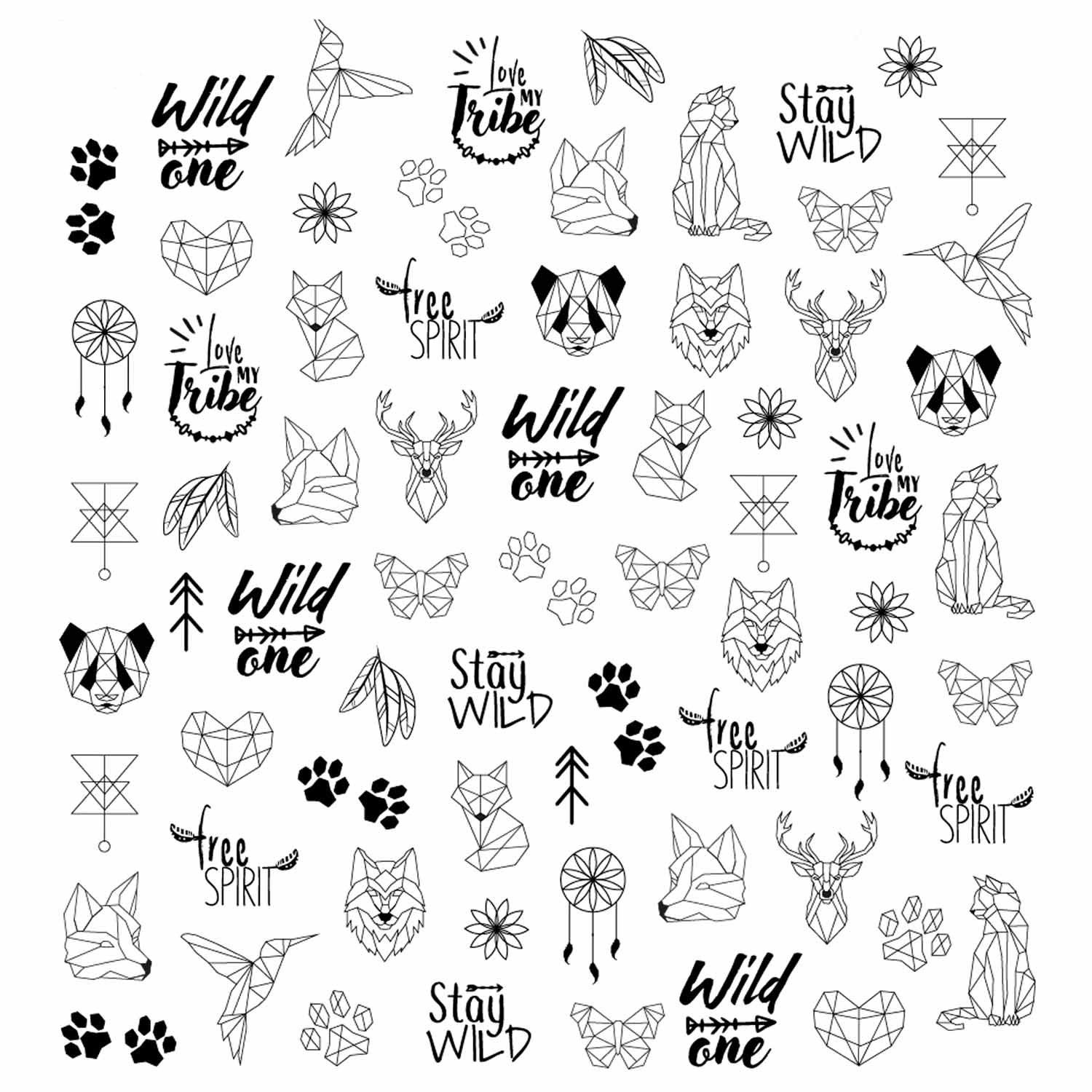 Free Spirit - Nail Stickers - Nail stickers, origami animals - detail 1