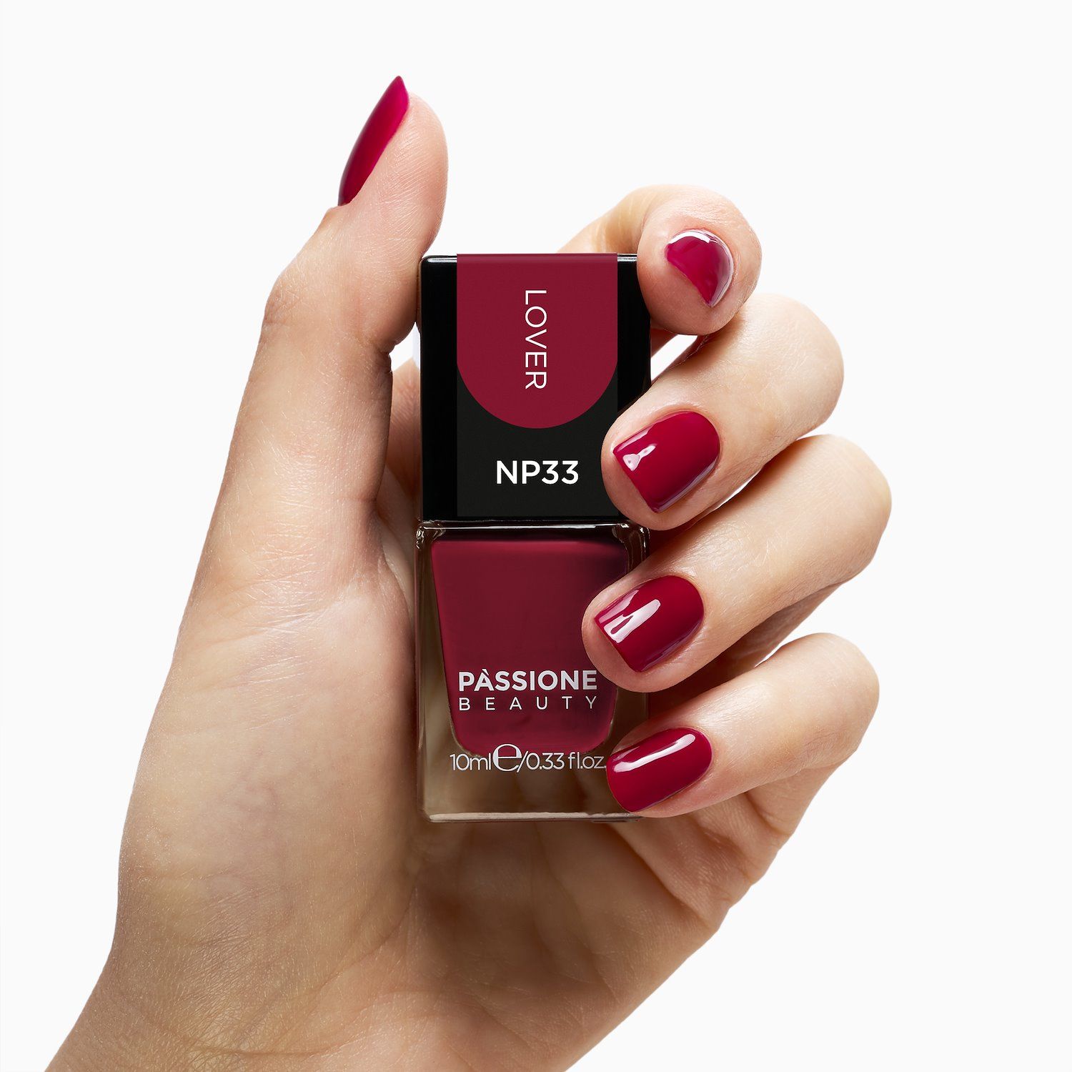 Vernis NP33 Lover - Vernis à ongles couleur rouge foncé - détail 3
