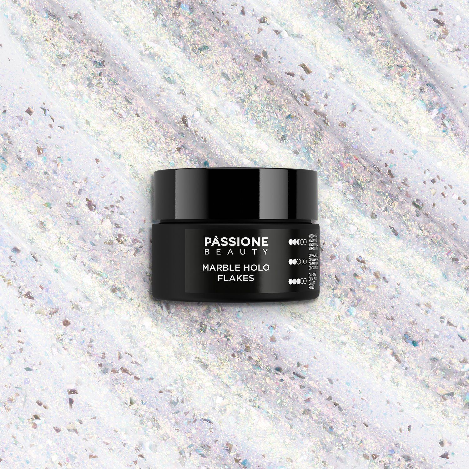 Gel de construction Marble Holo Flakes - 15 ml - Gel constructeur pailleté pour les recouvrements et les reconstructions - détail 2