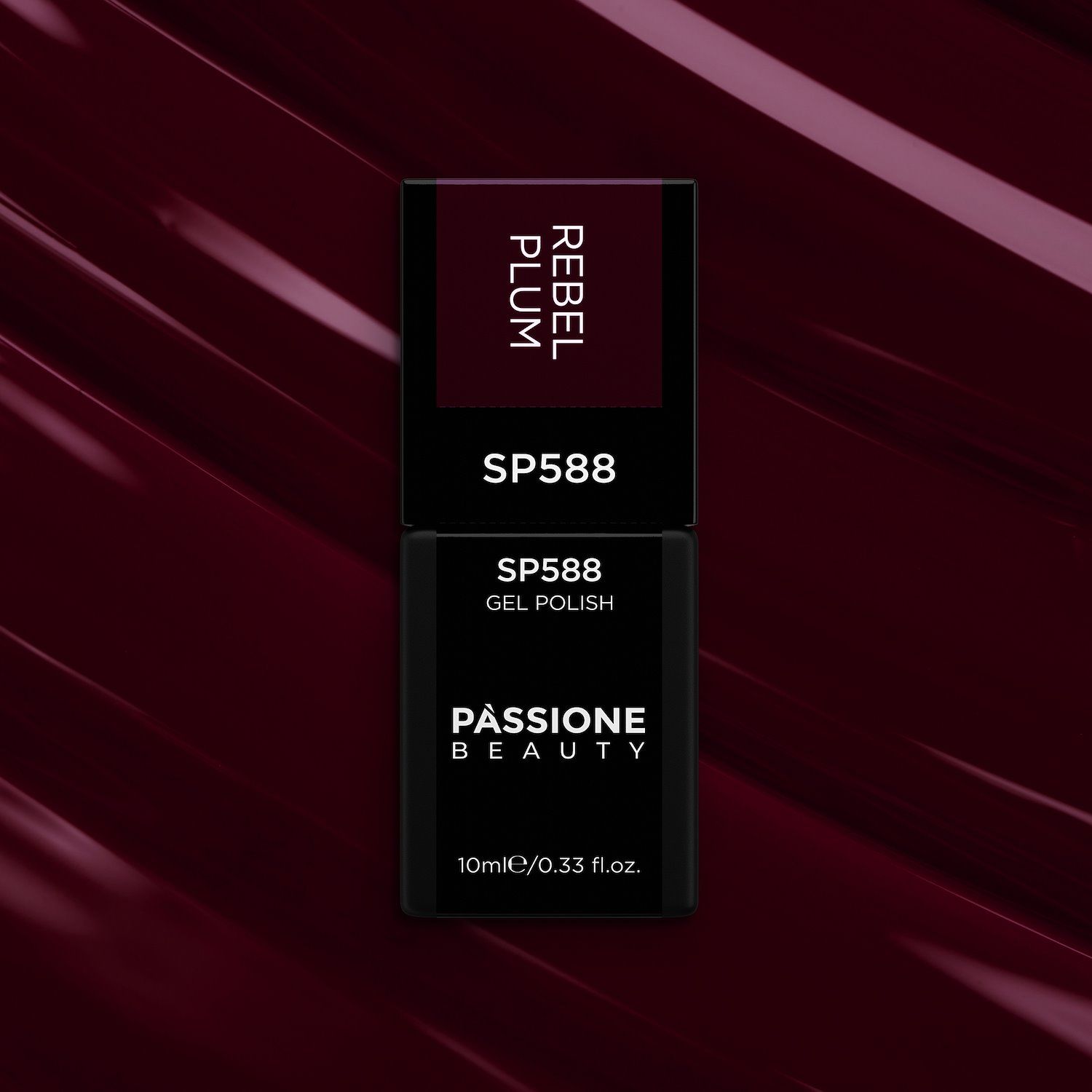 Gel Nail Polish SP588 Rebel Plum - Dark Purple Gel Polish - detail 1