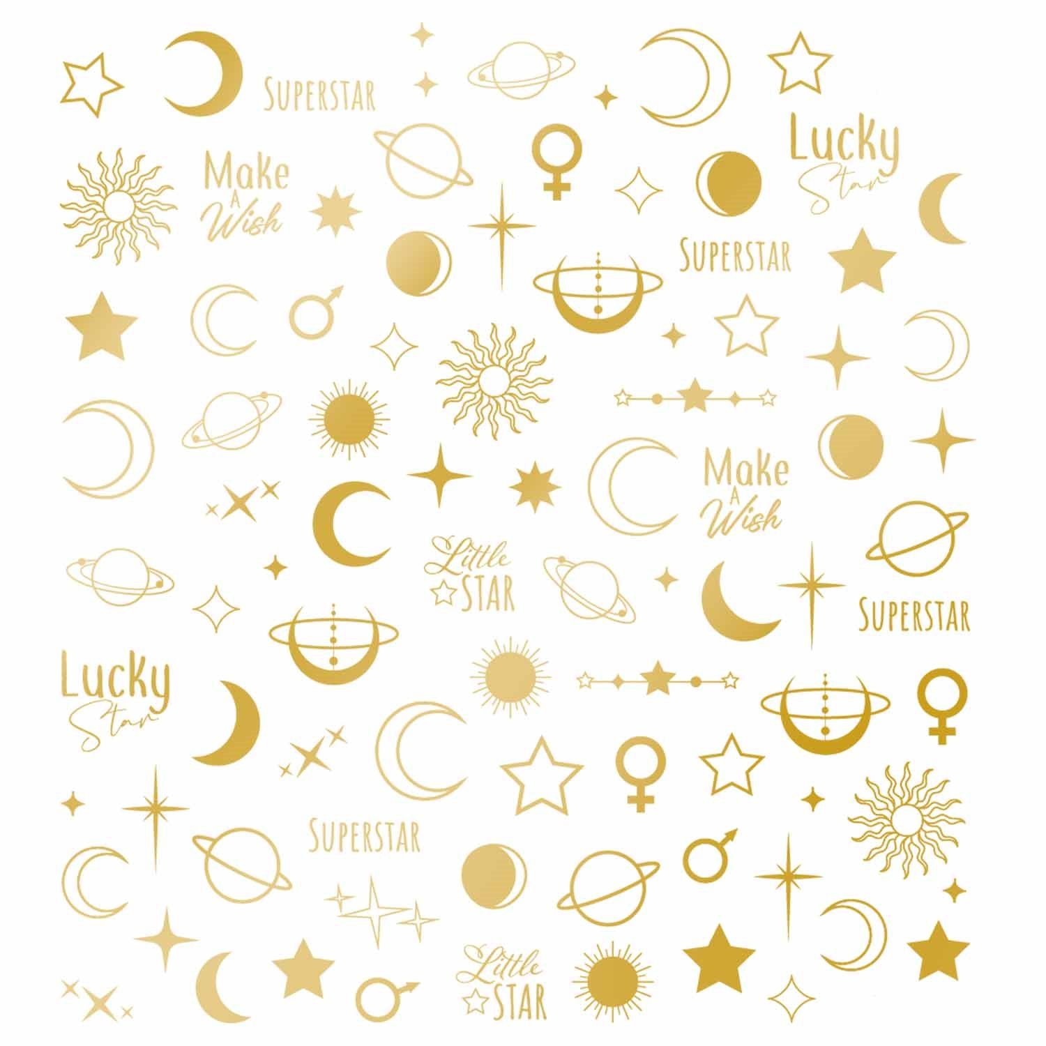 Little Star - Nail Stickers - Nail art stickers with stars and planets - detail 1