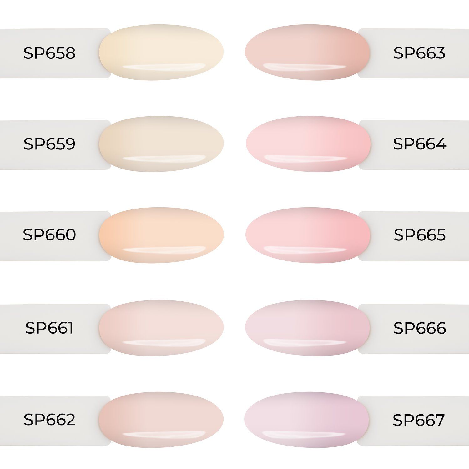 KIT vernis semi-permanents Milky Soft détail