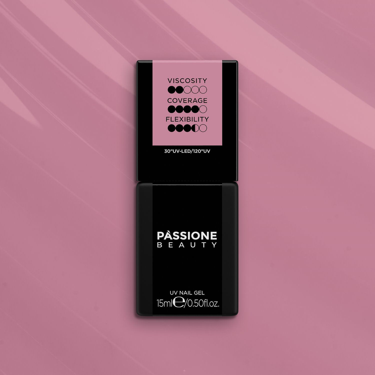 HD Base Pink 15 ml - Base Rubber Semipermanente Rosa oscuro - detalle 1