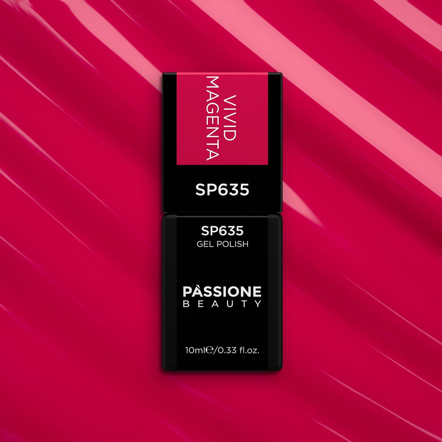 Gel Nail Polish SP635 Vivid Magenta - Vibrant Magenta Gel Polish - detail 2
