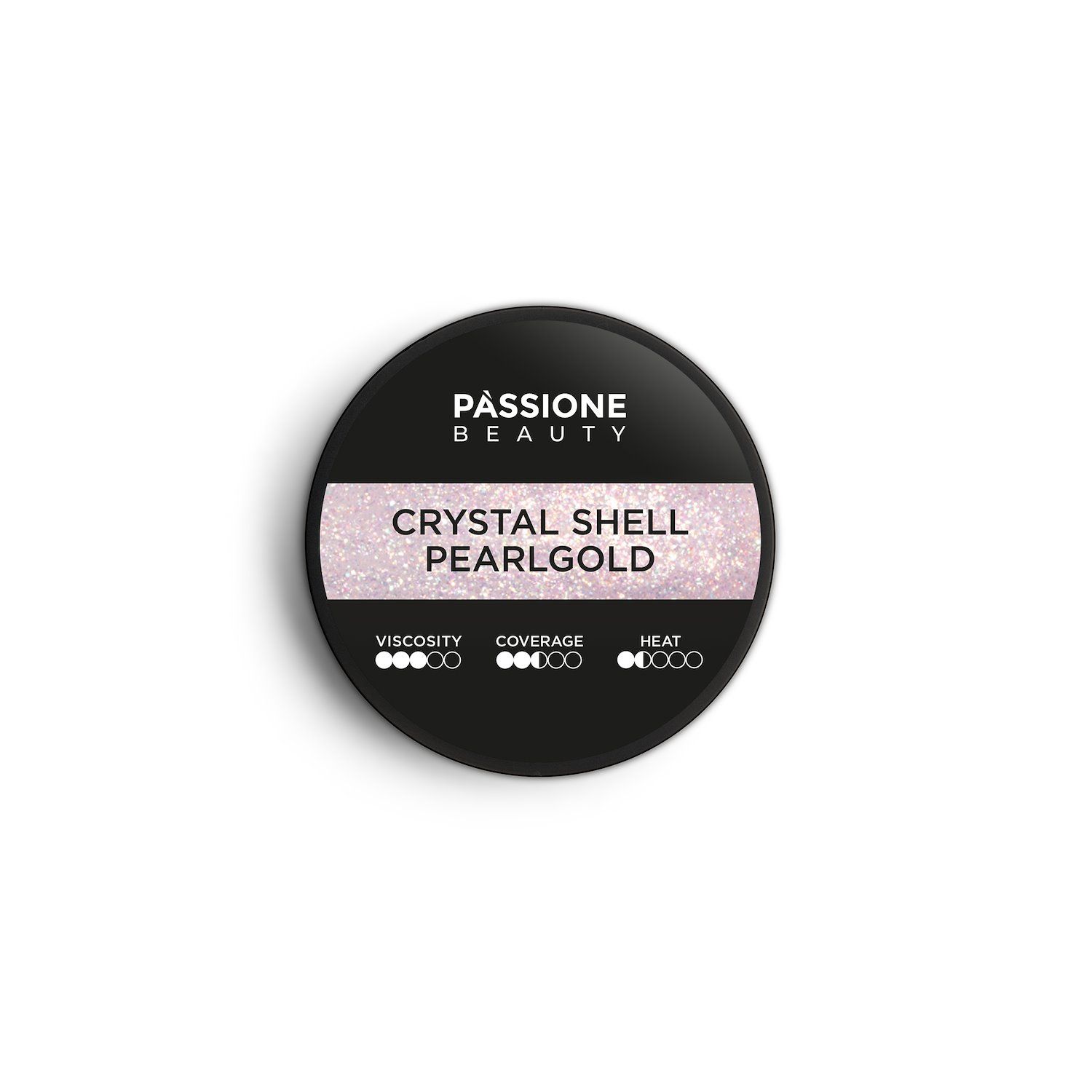 Gel de construction Crystal Shell Pearlgold - 15ml - Gel constructeur pailleté pour les recouvrements et les reconstructions - détail 1