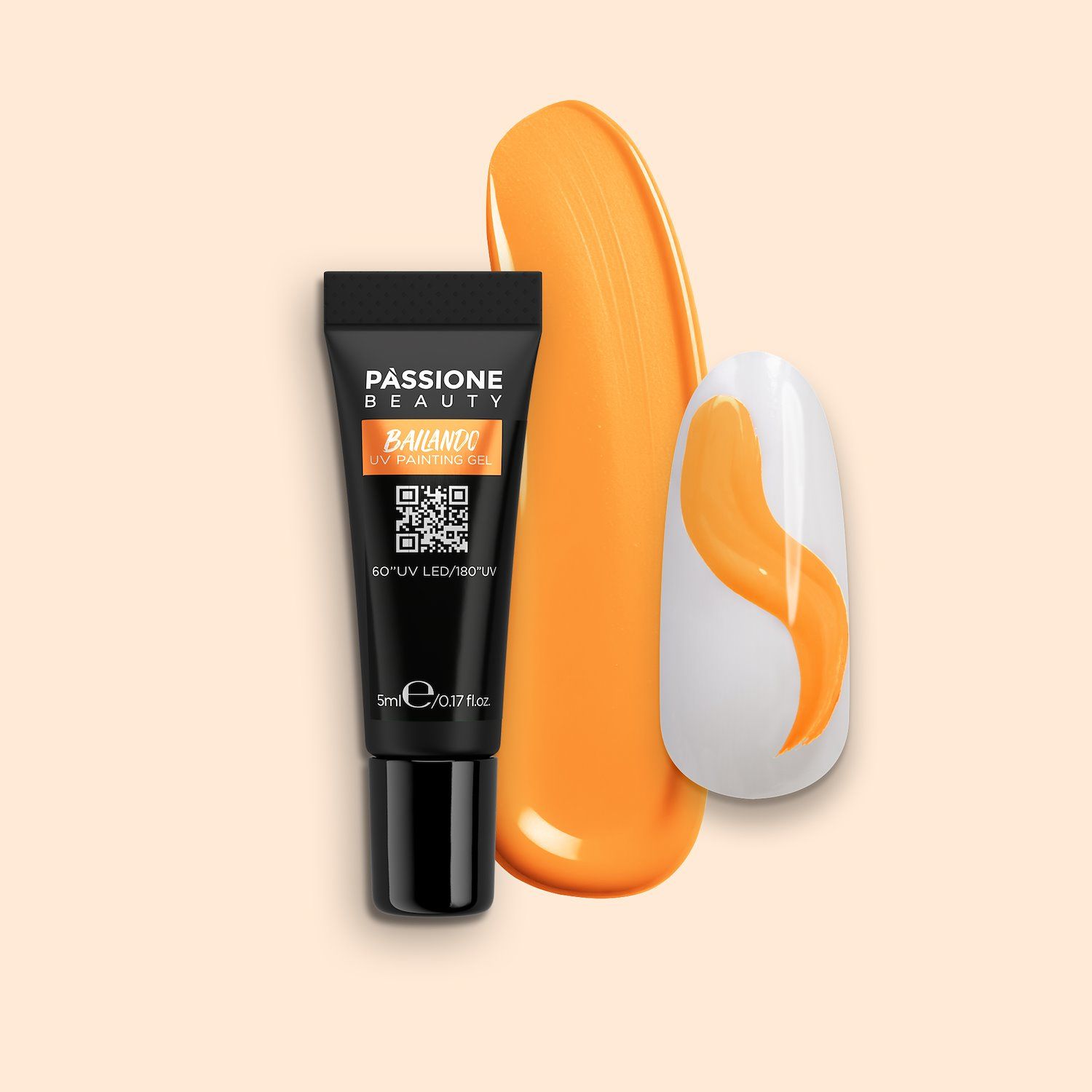 Bailando UV Painting Gel - Bailando UV Gel Paint Fluorescent Light Orange 