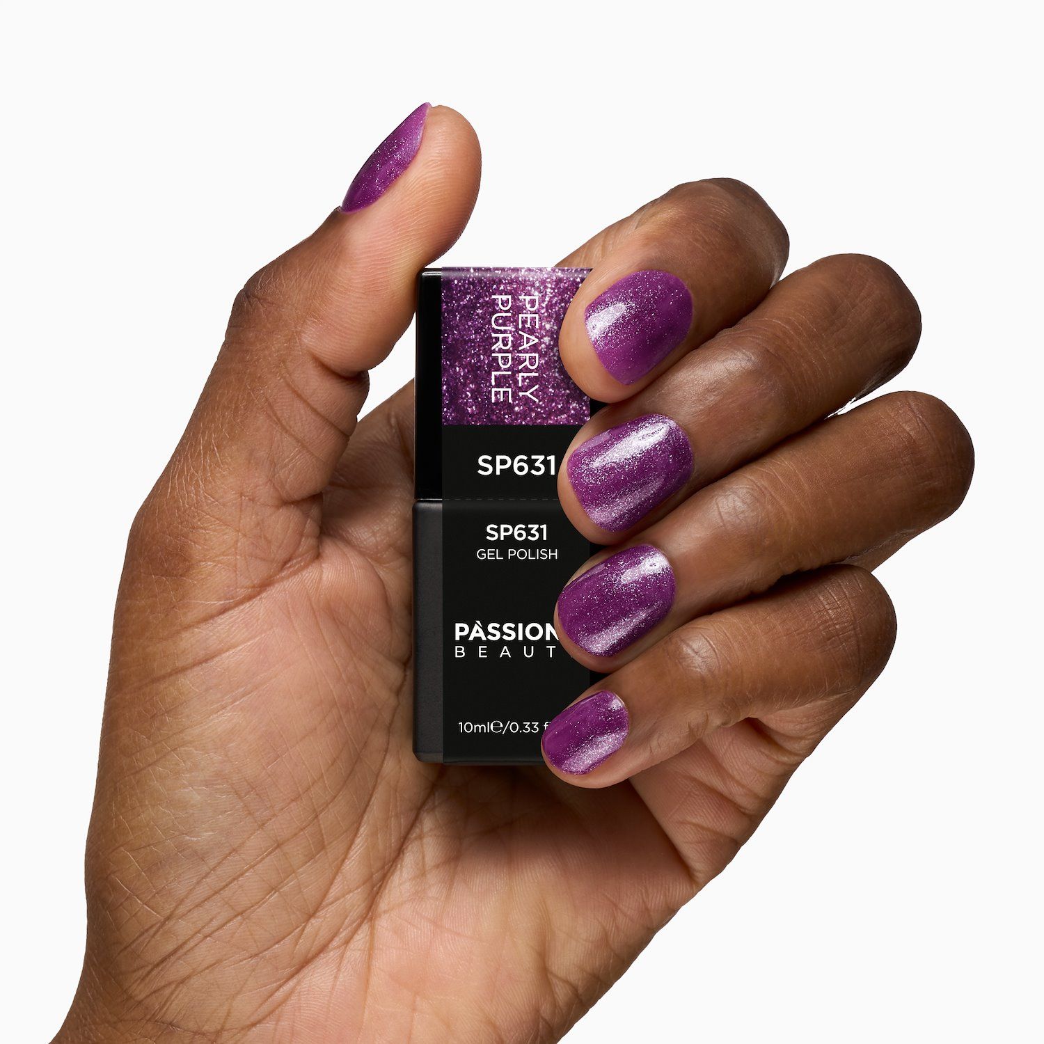 Gel Nail Polish SP631 Pearly Purple - Metallic Purple Gel Polish - detail 2