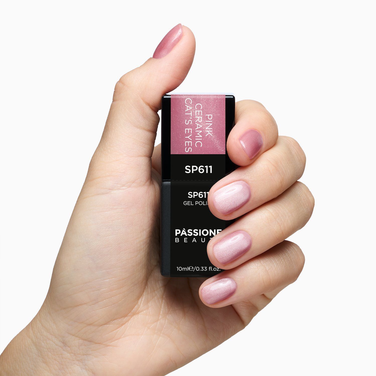 UV Nagellack SP611 Pink Ceramic Cat’s Eyes Detail