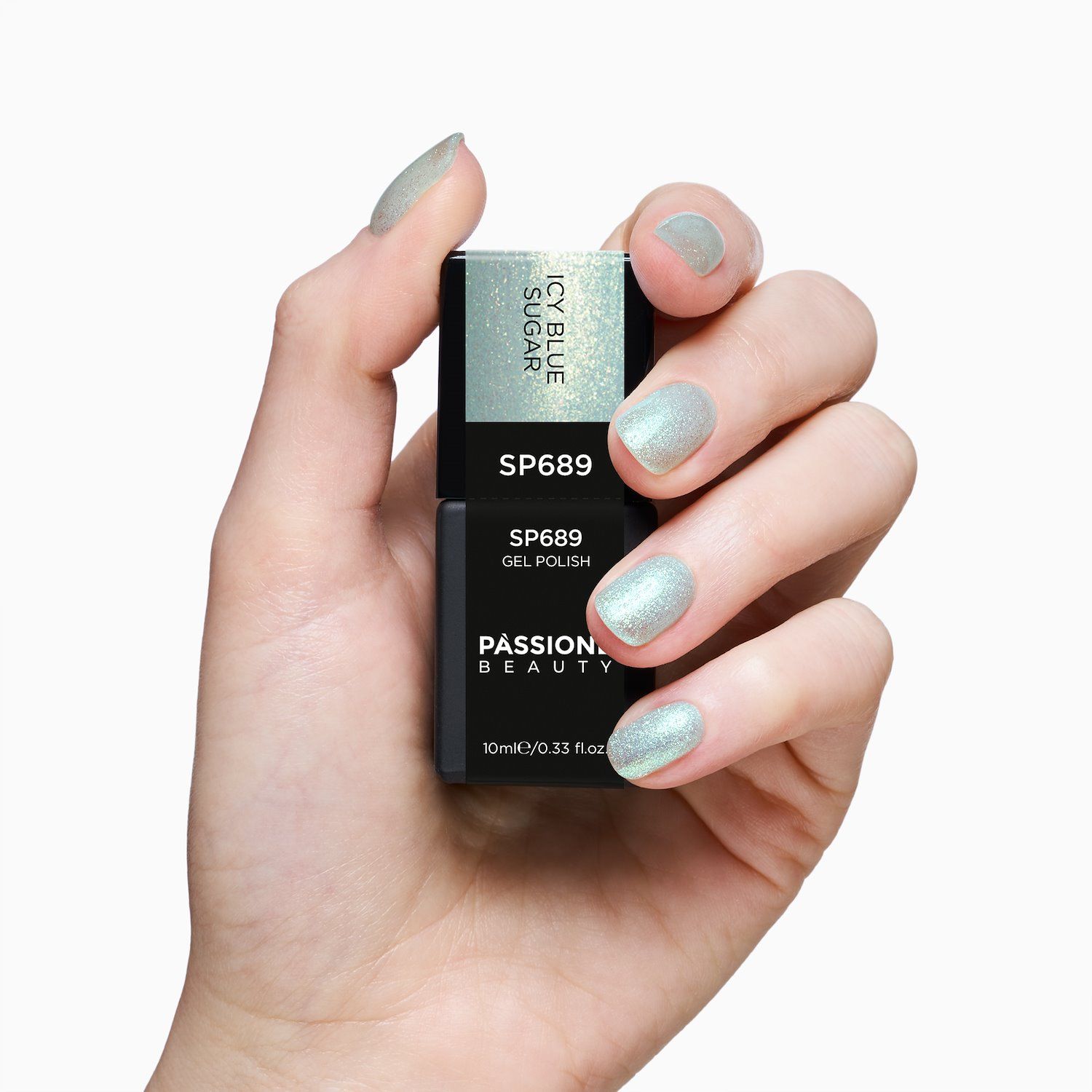 UV Nagellack SP689 Icy Blue Sugar Detail