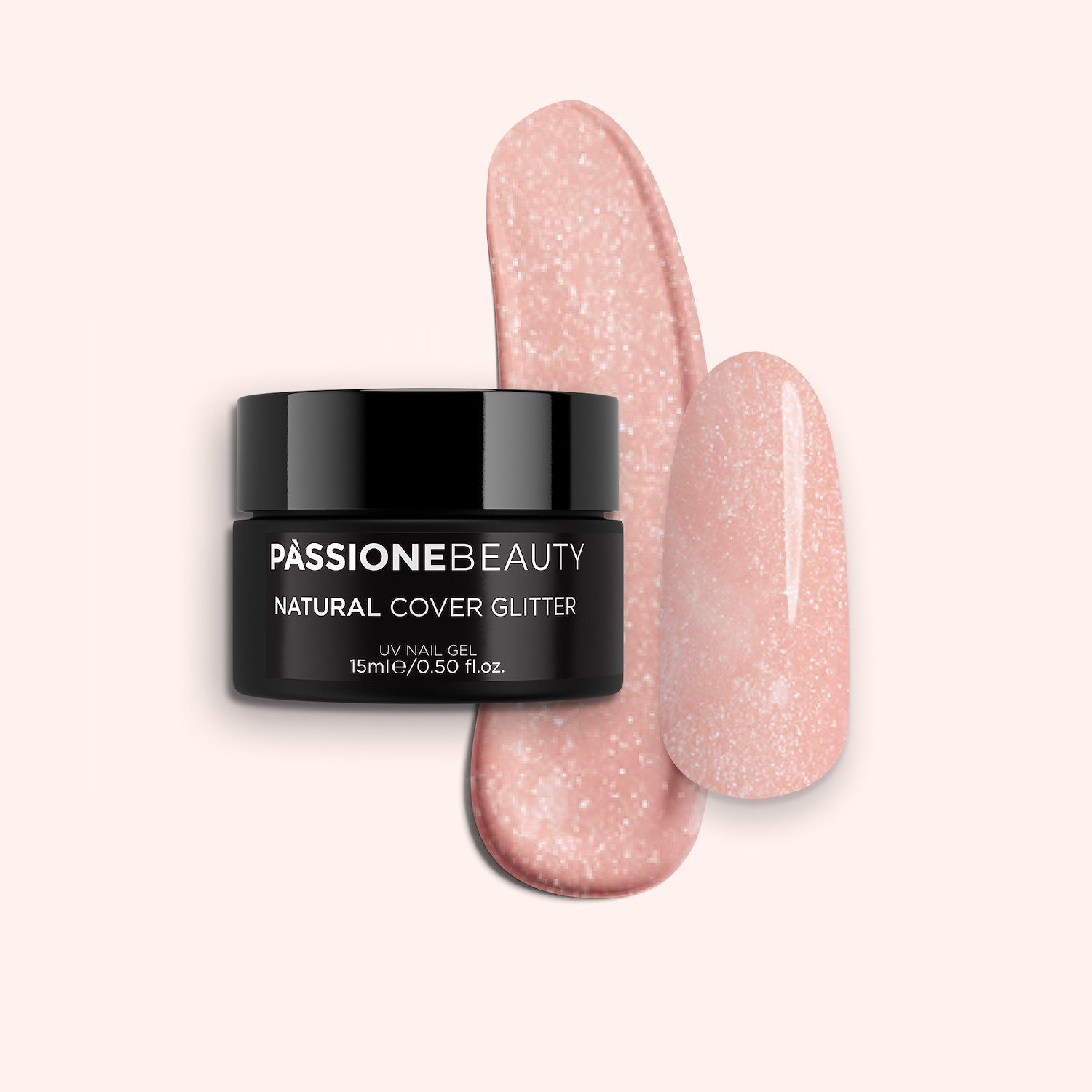 Gel Cover Glitter Natural-15ml