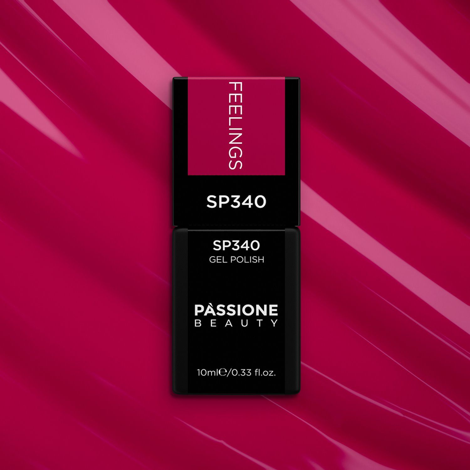 Gel Nail Polish SP340 Feelings - Cherry Red Gel Polish - detail 2
