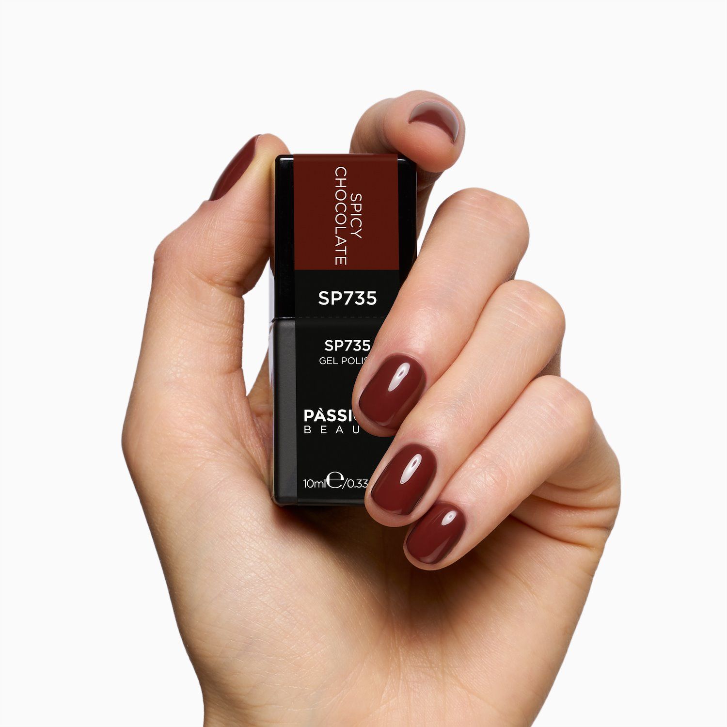 Esmalte semipermanente SP735 Spicy Chocolate detalle