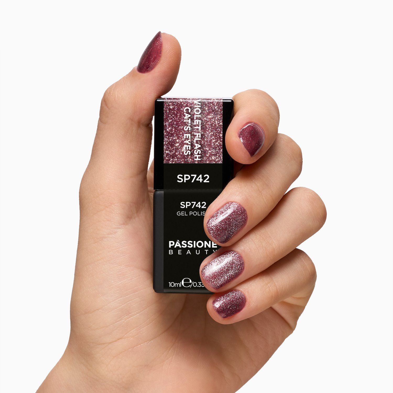 UV-Nagellack SP742 Violet Flash Cat Eye - UV-Nagellack Violett Cat-Eye-Effekt - Detail 1