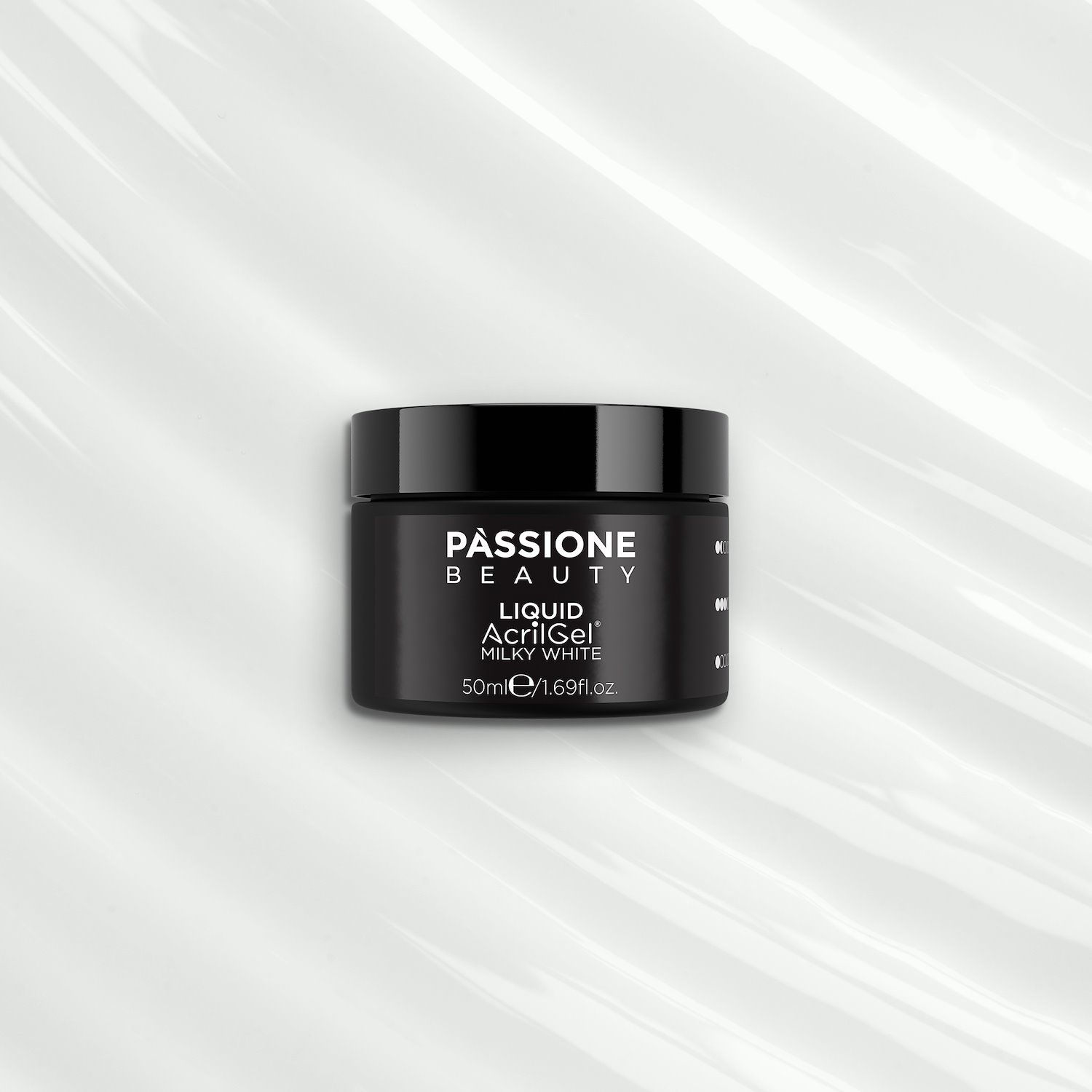 Liquid AcrilGel® Milky White 50ml - Self-levelling, low-viscosity milky white builder gel - detail 2