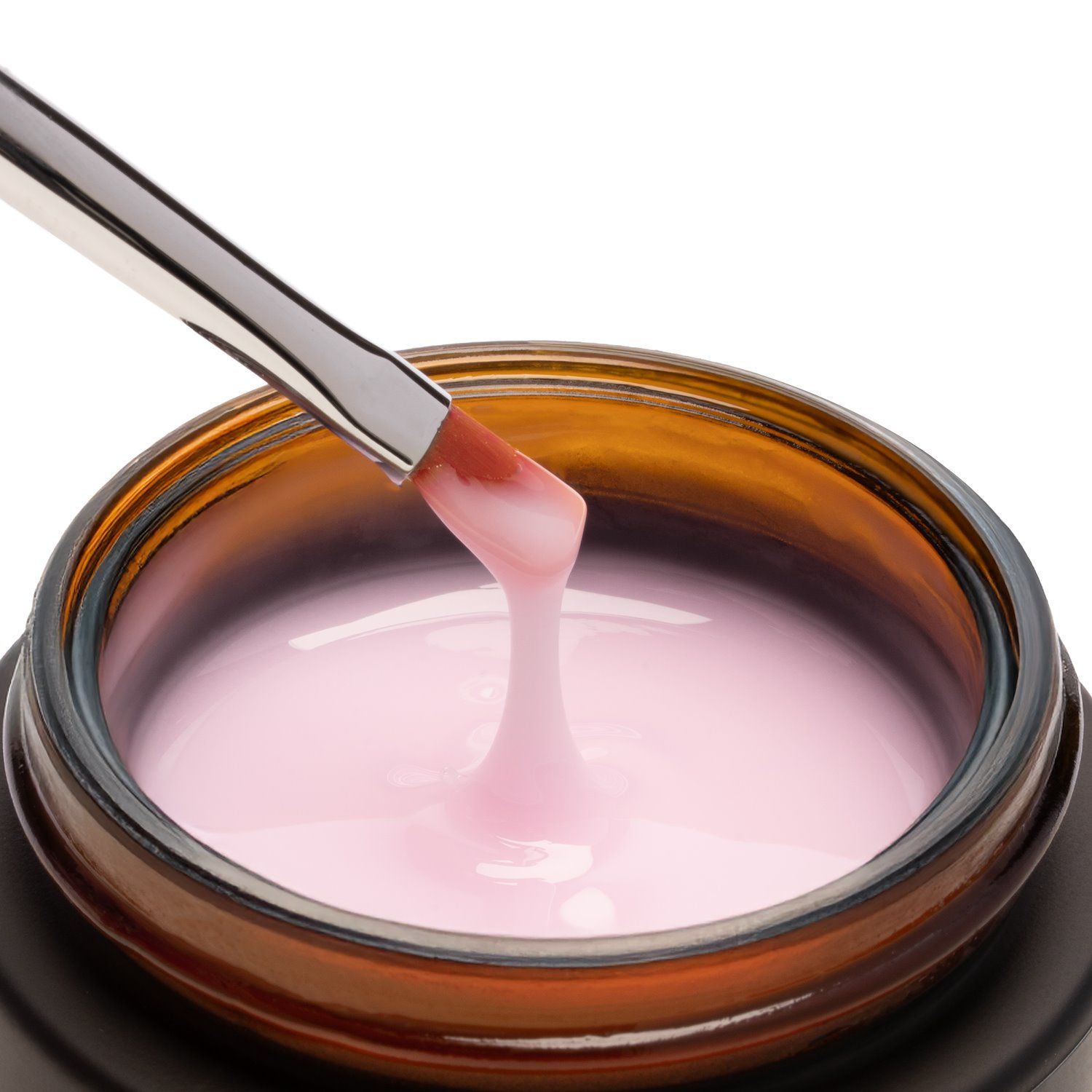 Liquid AcrilGel® Milky Nude 50ml - Gel constructeur autoégalisant à faible viscosité nude laiteux - détail 4