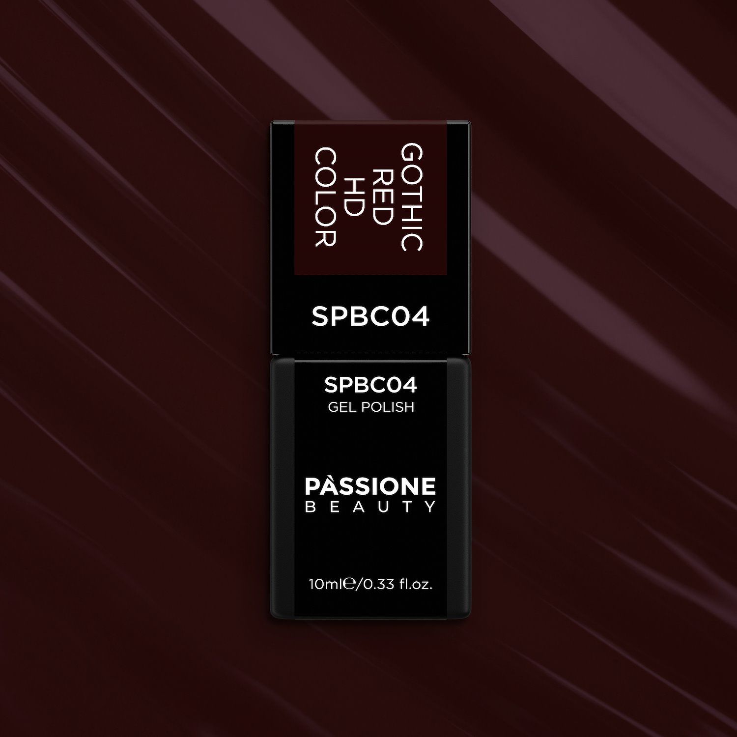 Gothic Red HD Color - Base rubber semipermanente bordeaux scurissimo tendente al marrone - dettaglio 1
