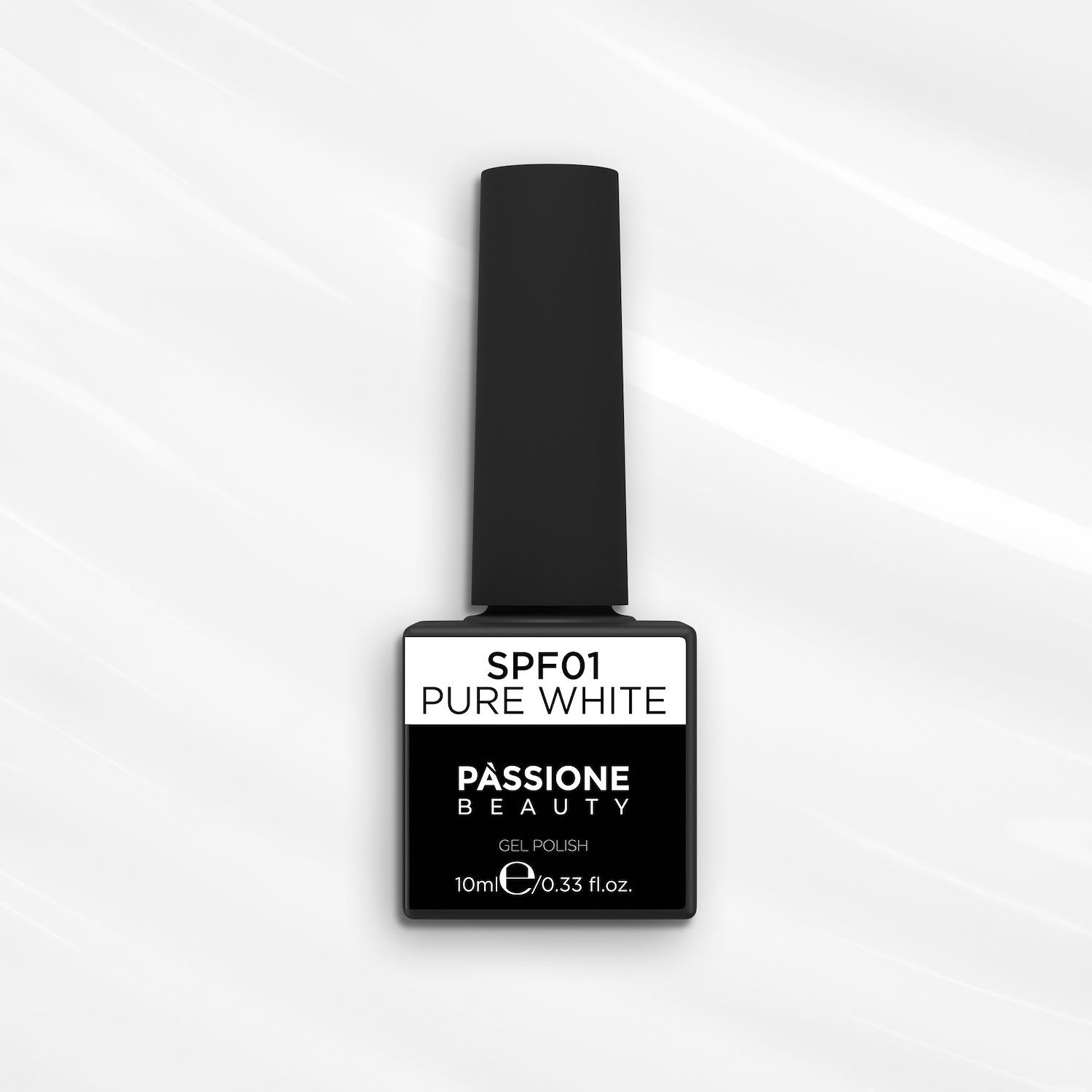 Gel Nail Polish GPF01 Pure White  - GPF01 Pure White gel polish, White - detail 1