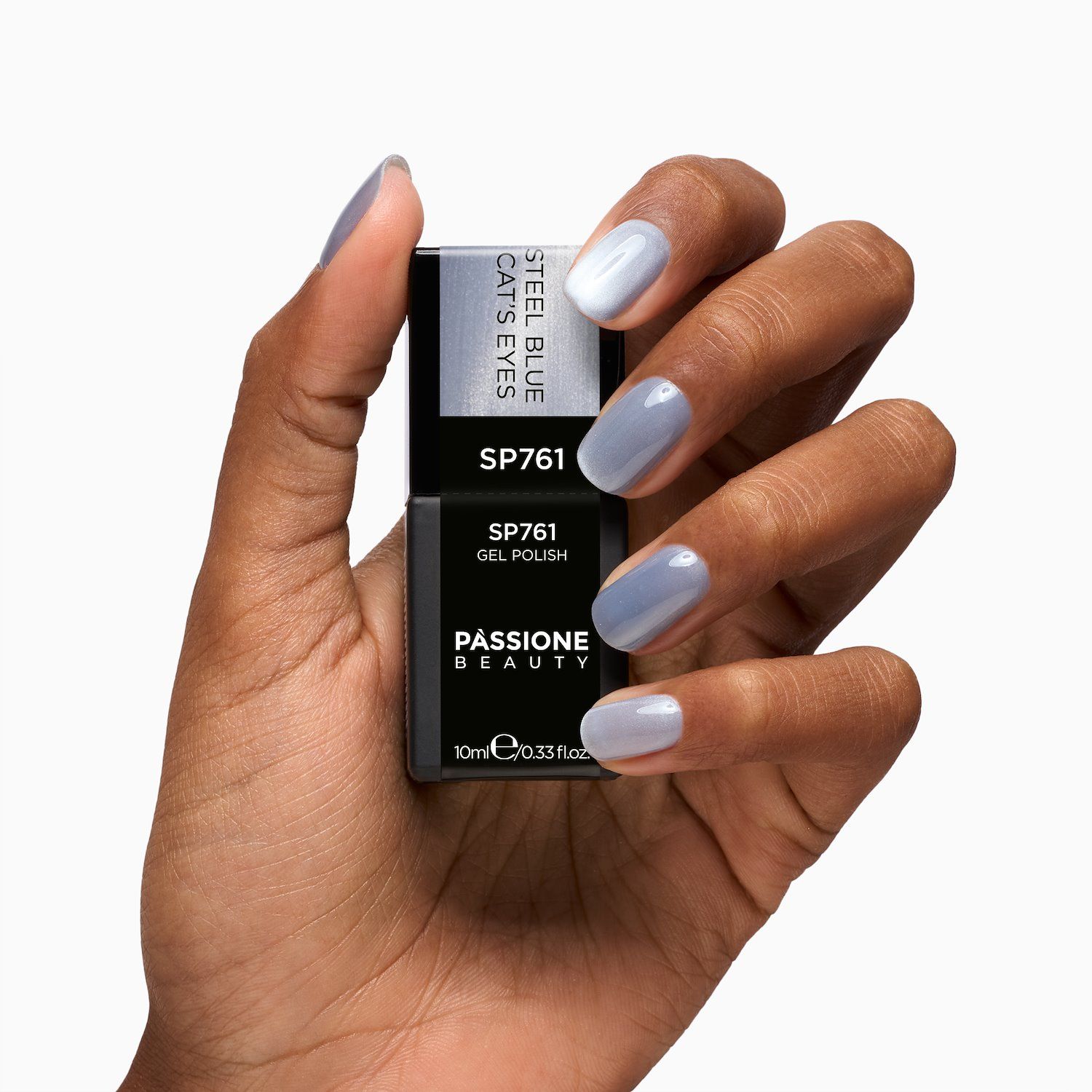 Colore semipermanente SP761 Steel Blue Cat's Eyes  - Semipermanente azzurro-grigio effetto seta cat’s eyes - dettaglio 1