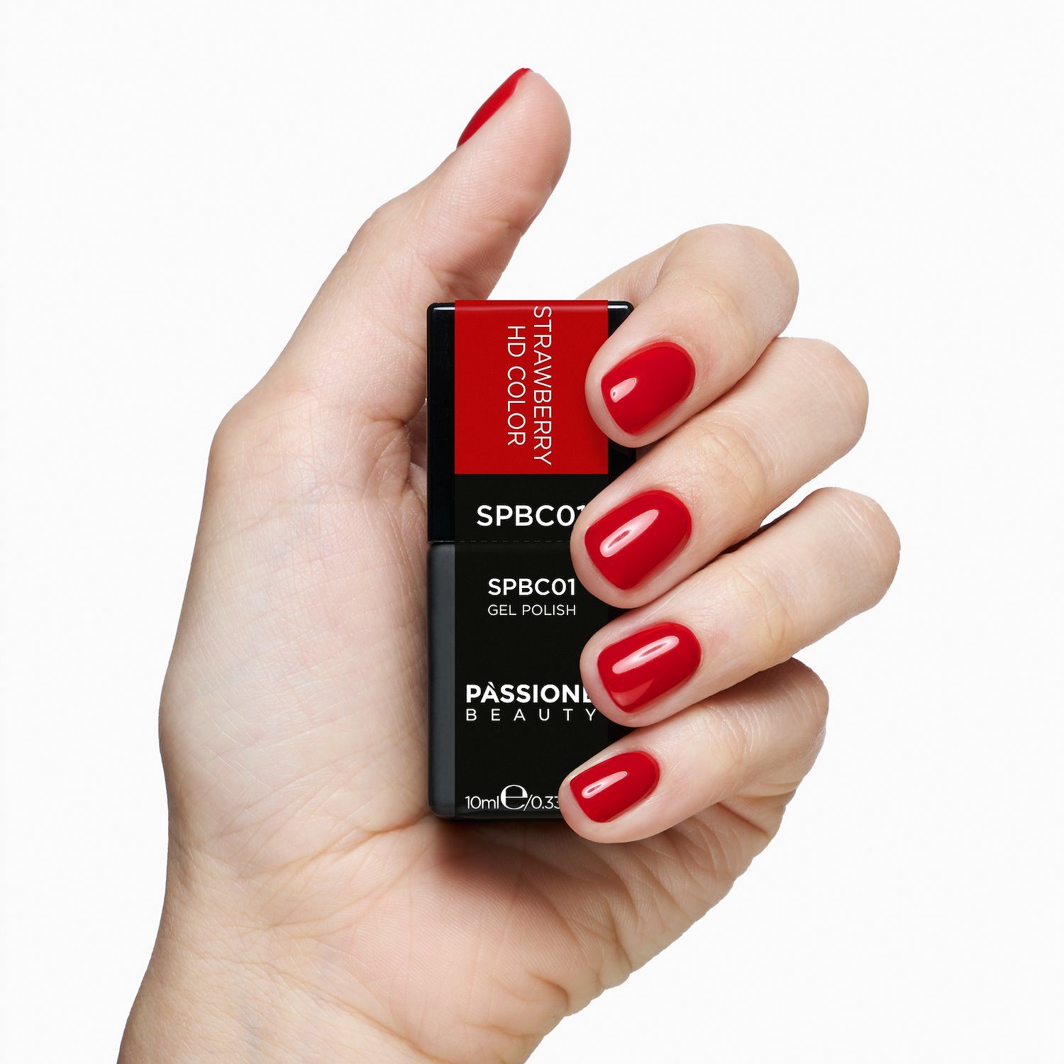 Strawberry HD Color - Light red gel polish base coat - detail 1