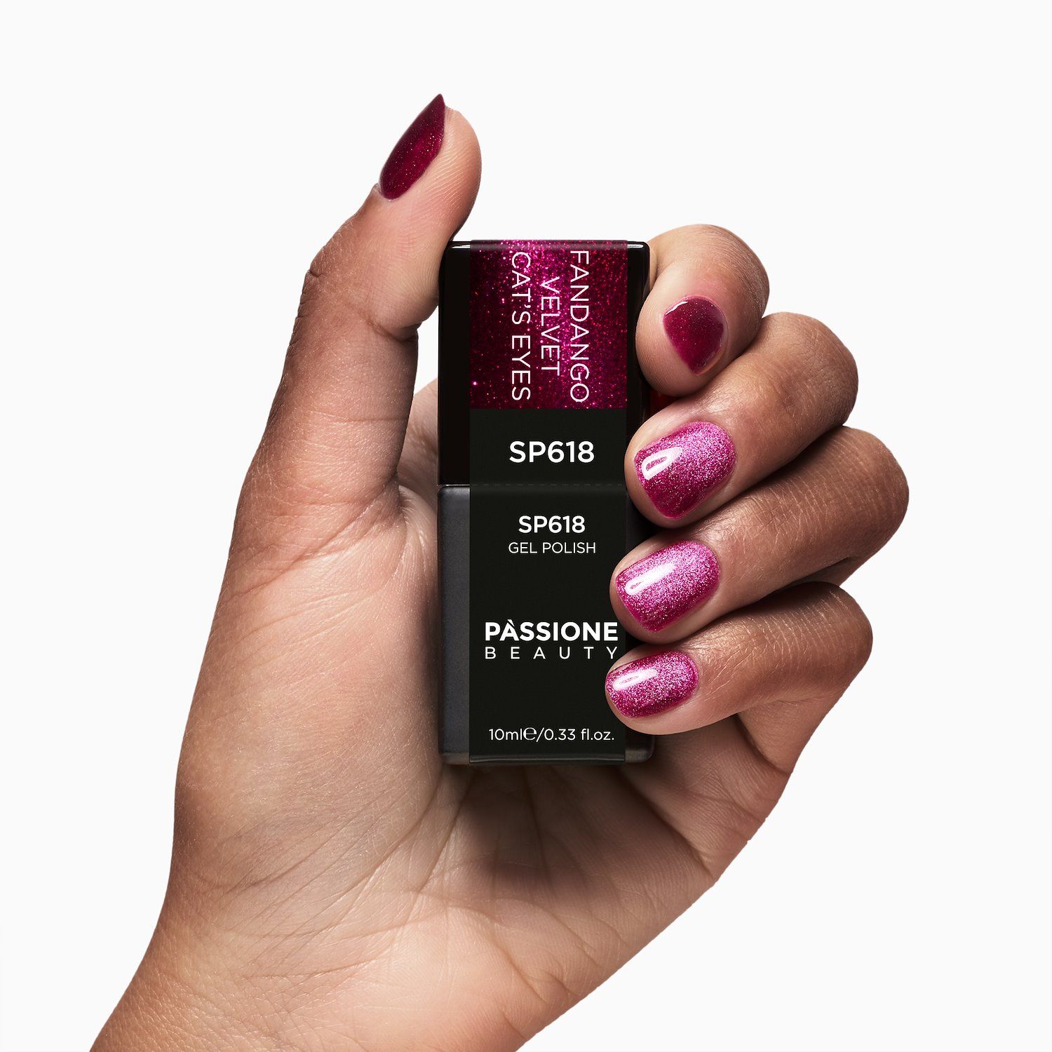 UV Nagellack SP618 Fandango Velvet Cat's Eye Detail