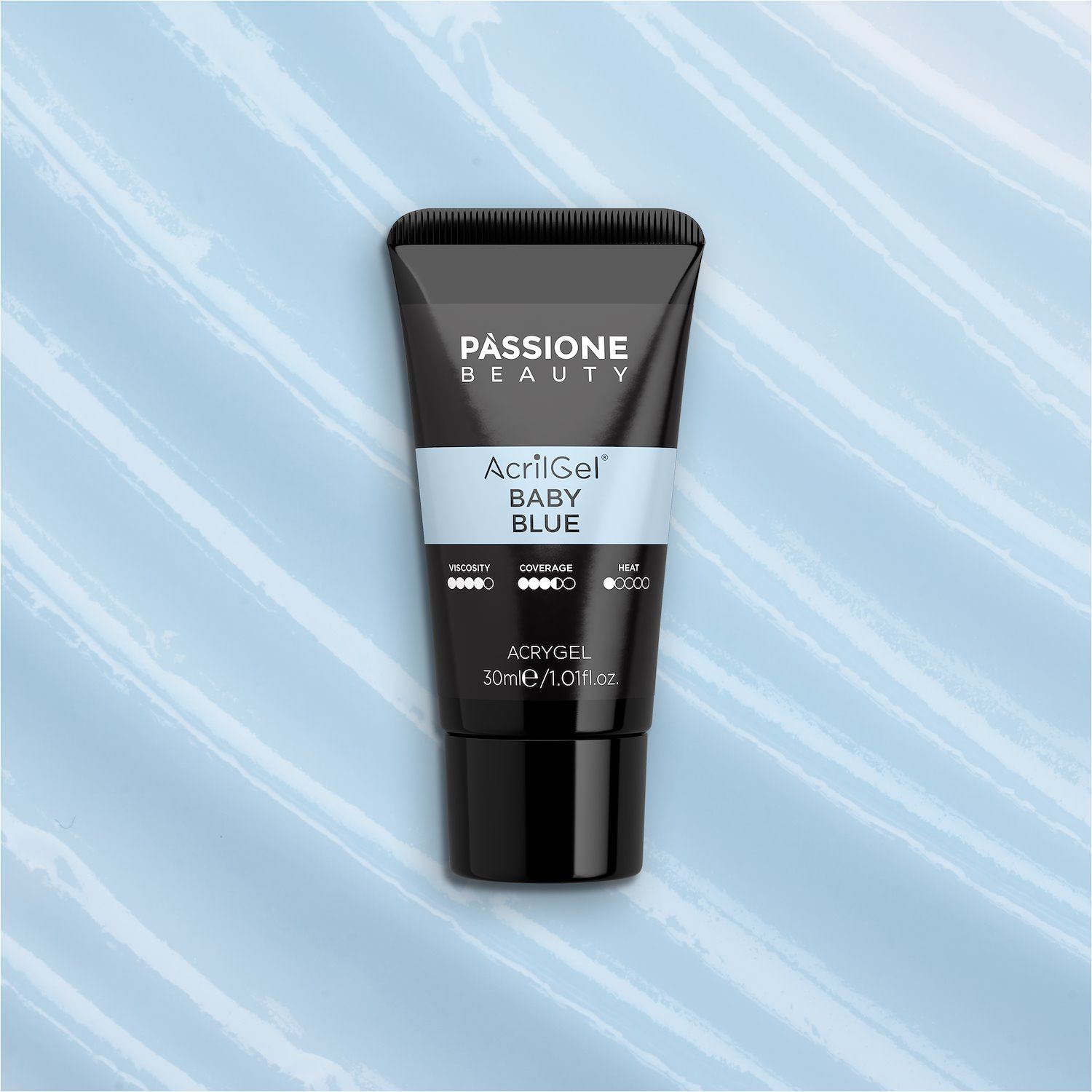 AcrilGel® Baby Blue 30 ml - Gel acrylique bleu pastel très clair froid medium-couvrant - détail 3