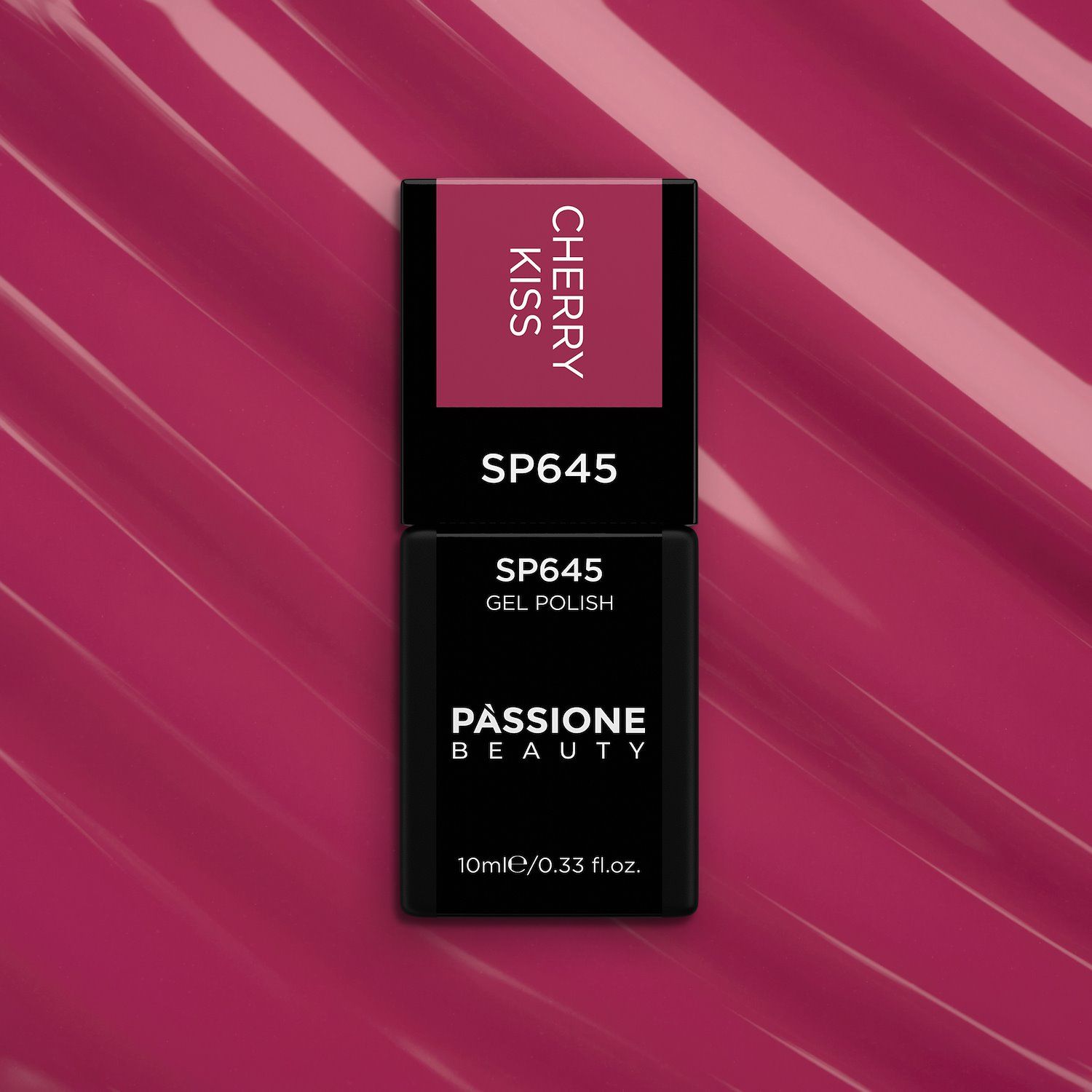 Gel Nail Polish SP645 Cherry Kiss - Deep Magenta Gel Polish - detail 2