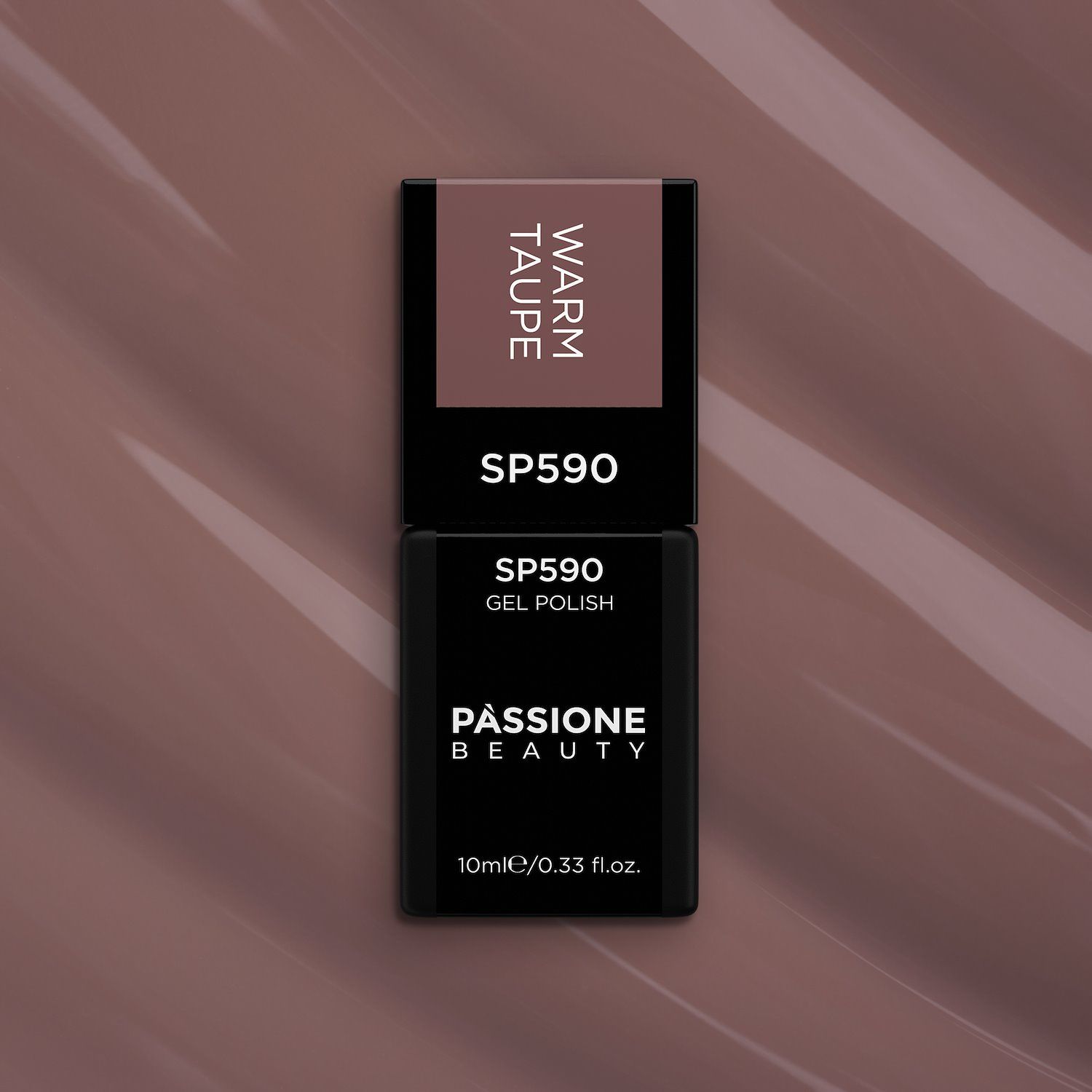 Gel Nail Polish SP590 Warm Taupe - Dove Brown Gel Polish - detail 2