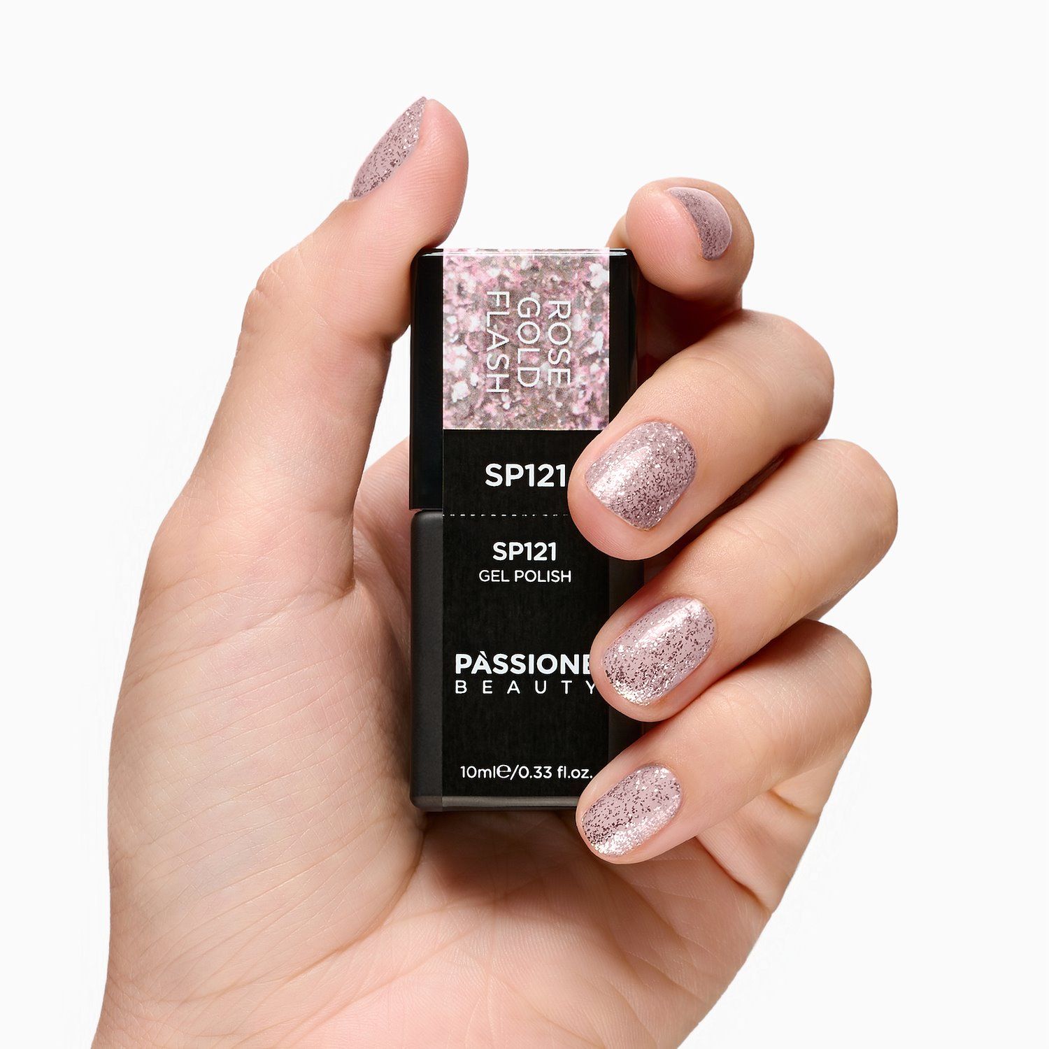 Vernis semi-permanent VS121 Rose Gold Flash détail