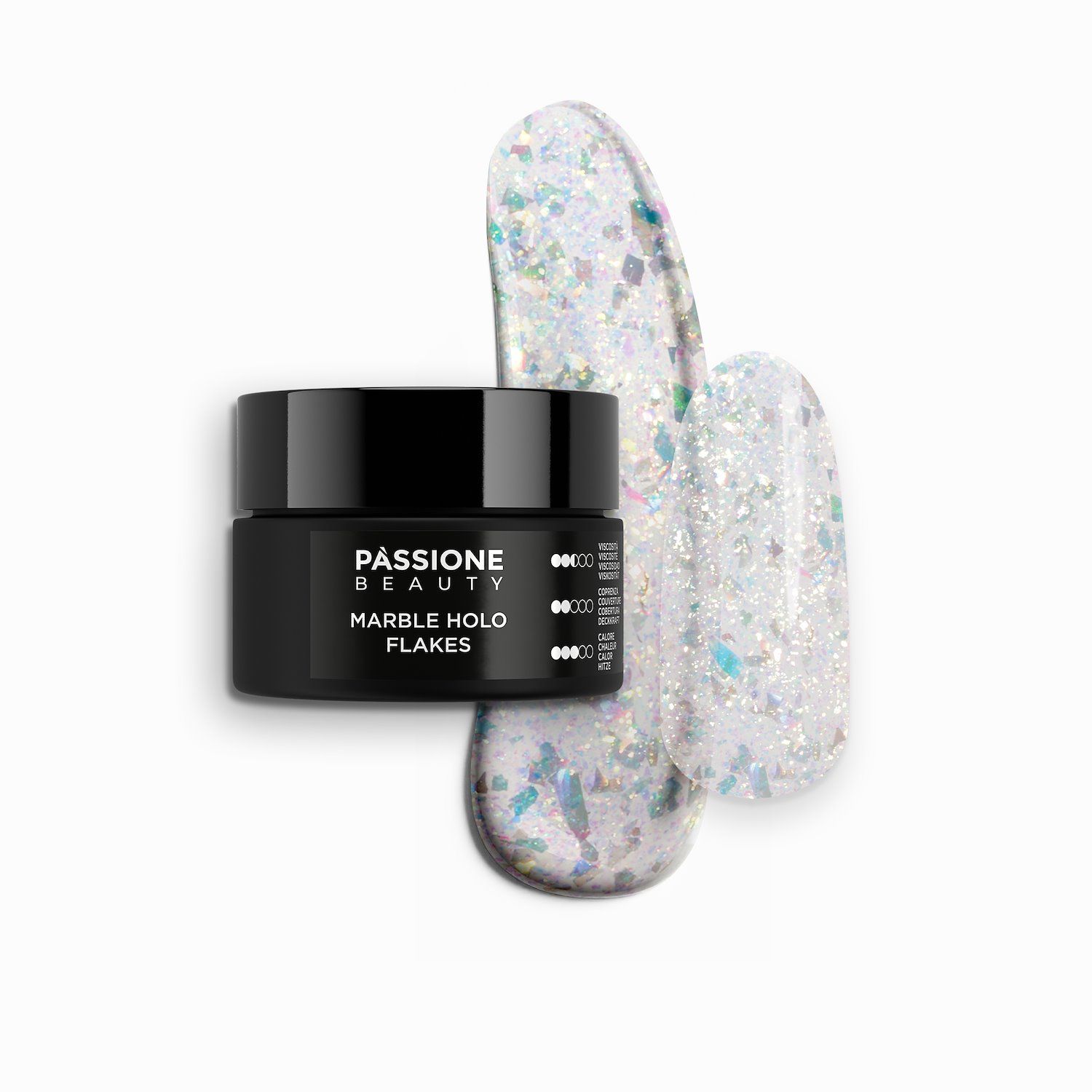 Gel de construction Marble Holo Flakes - 15 ml