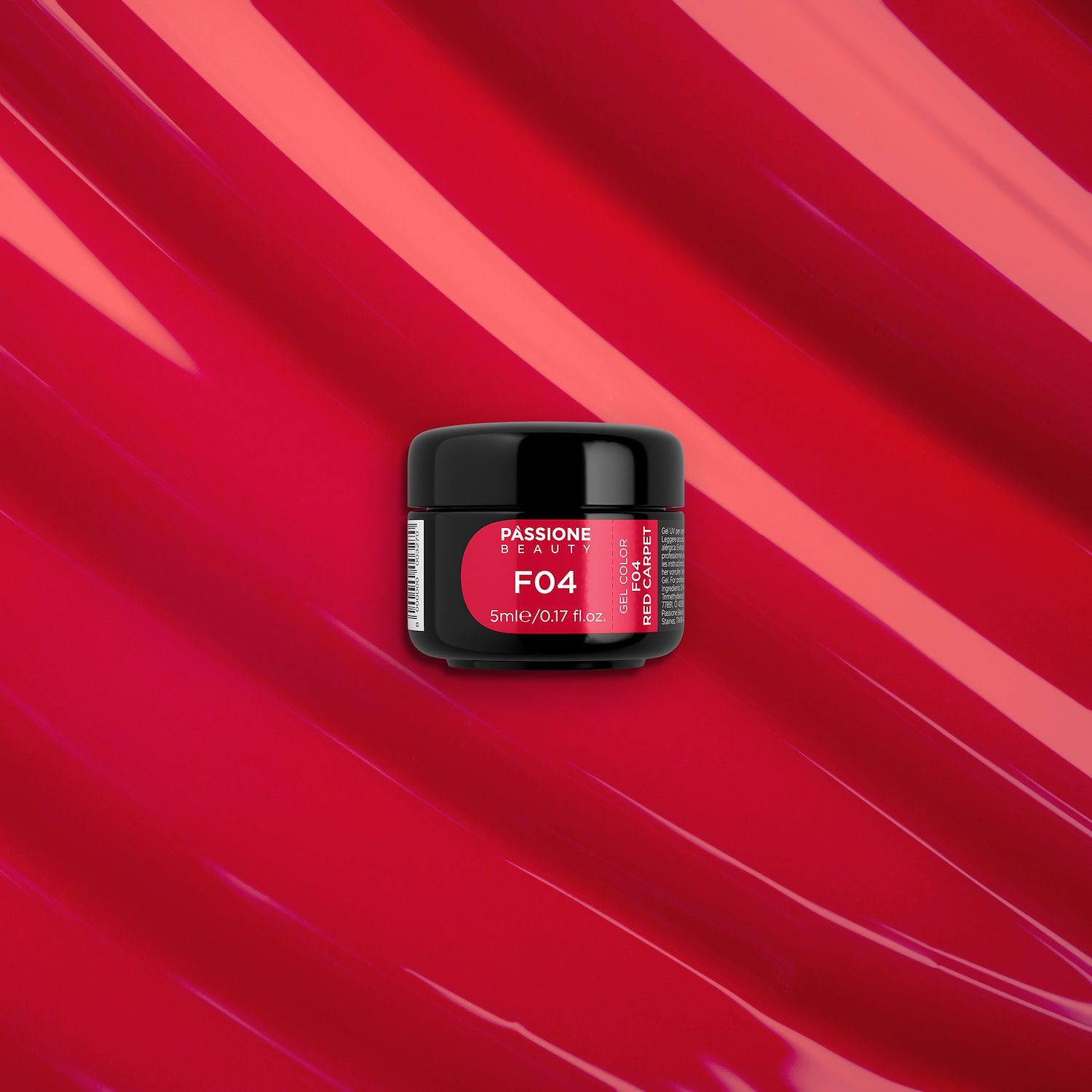 Gel colour F04 Red Carpet - Bright RedSelf-sealing UV Gel Colour - detail 2