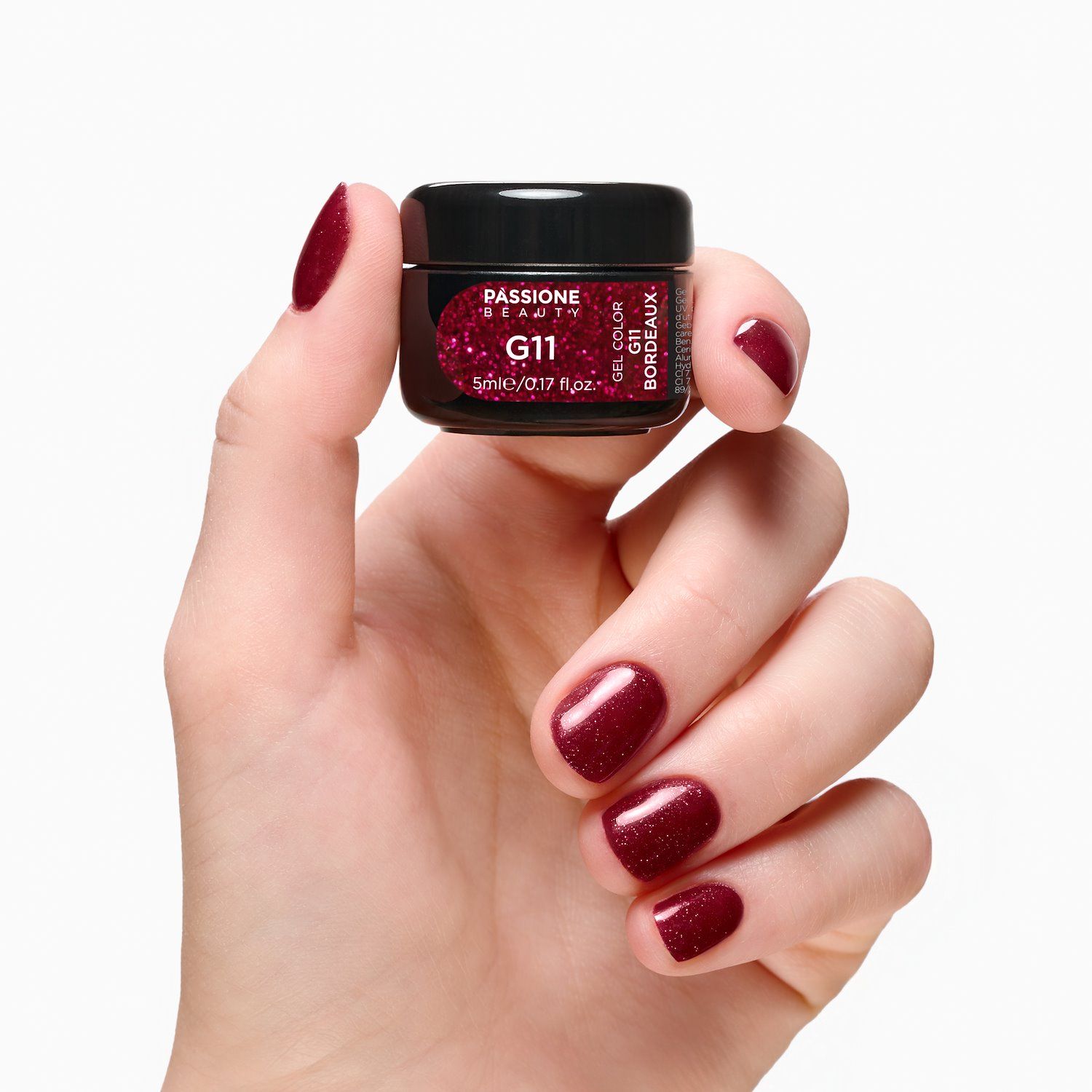 Gel Glitter G11 Bordeaux détail