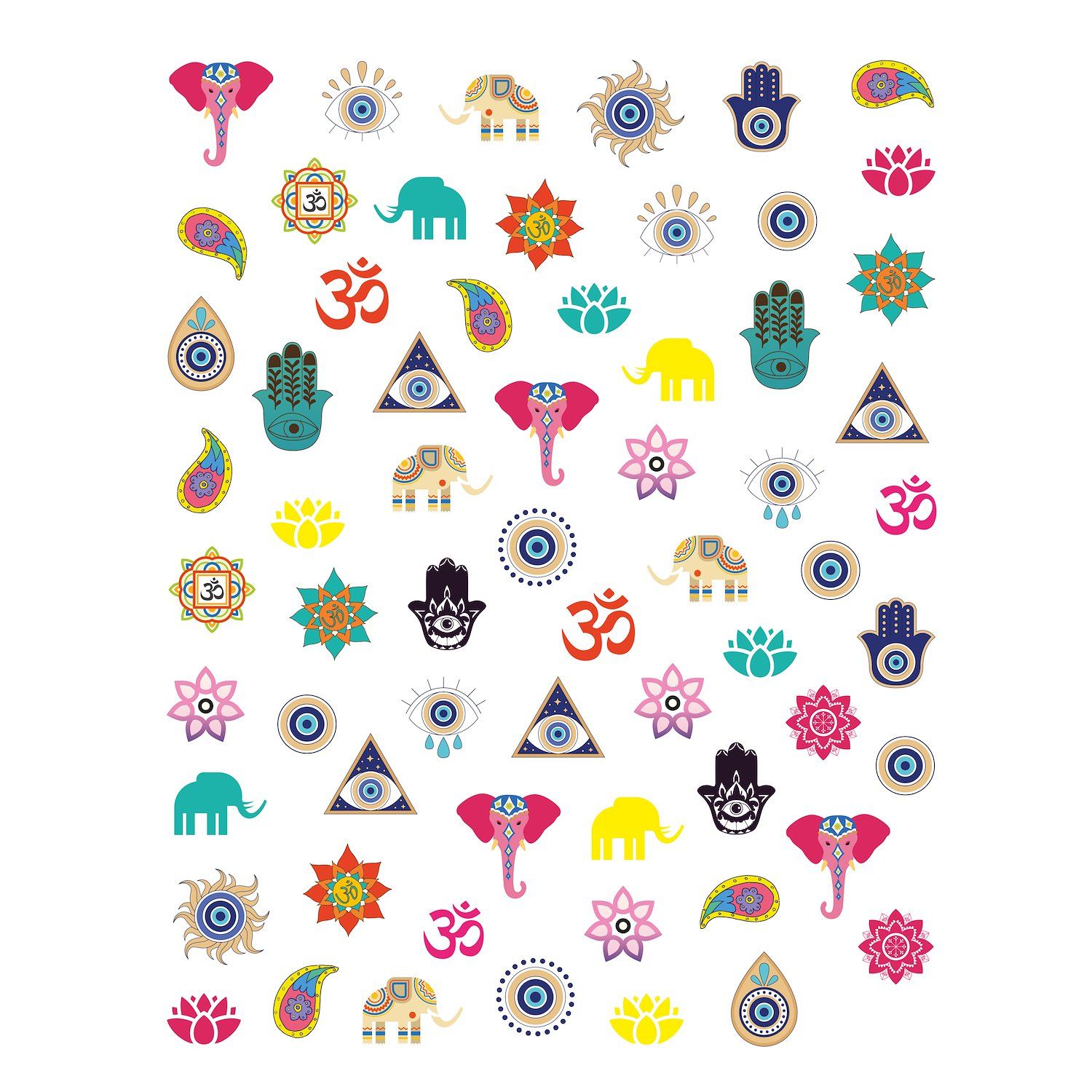 Oriental Vibe - Nail Stickers detail