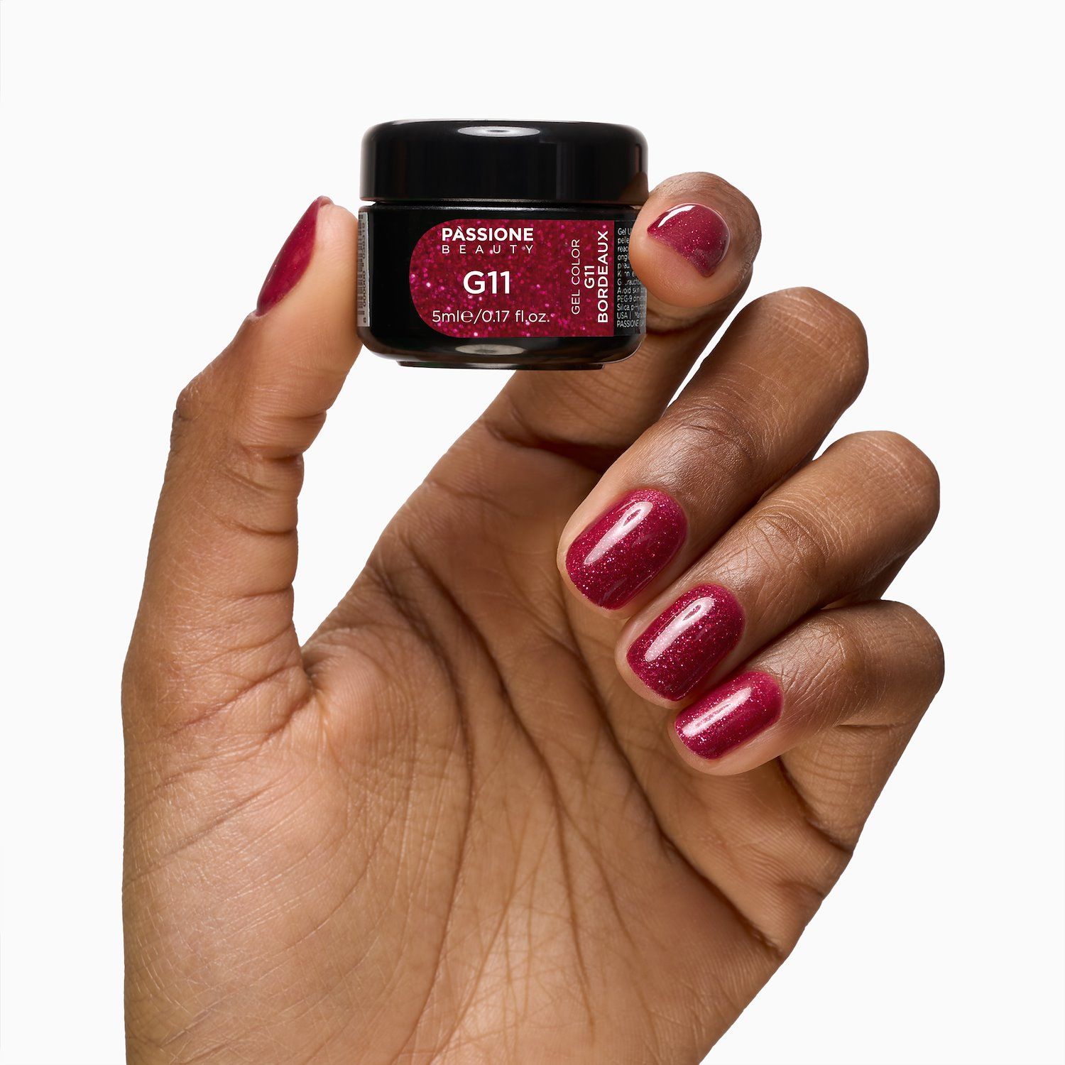 Gel Glitter G11 Bordeaux détail